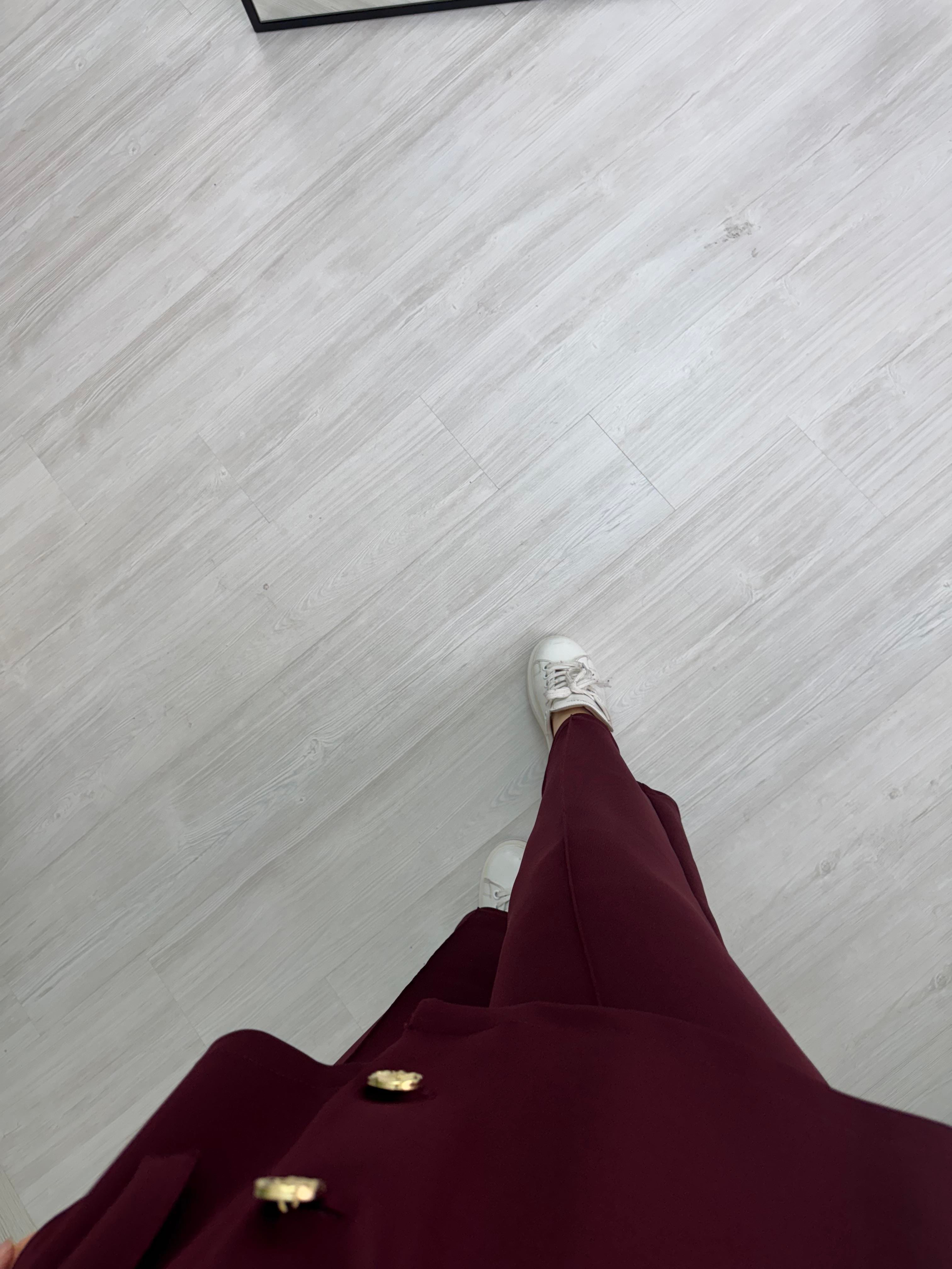 Newshe Düğmeli Scuba Takım Bordo