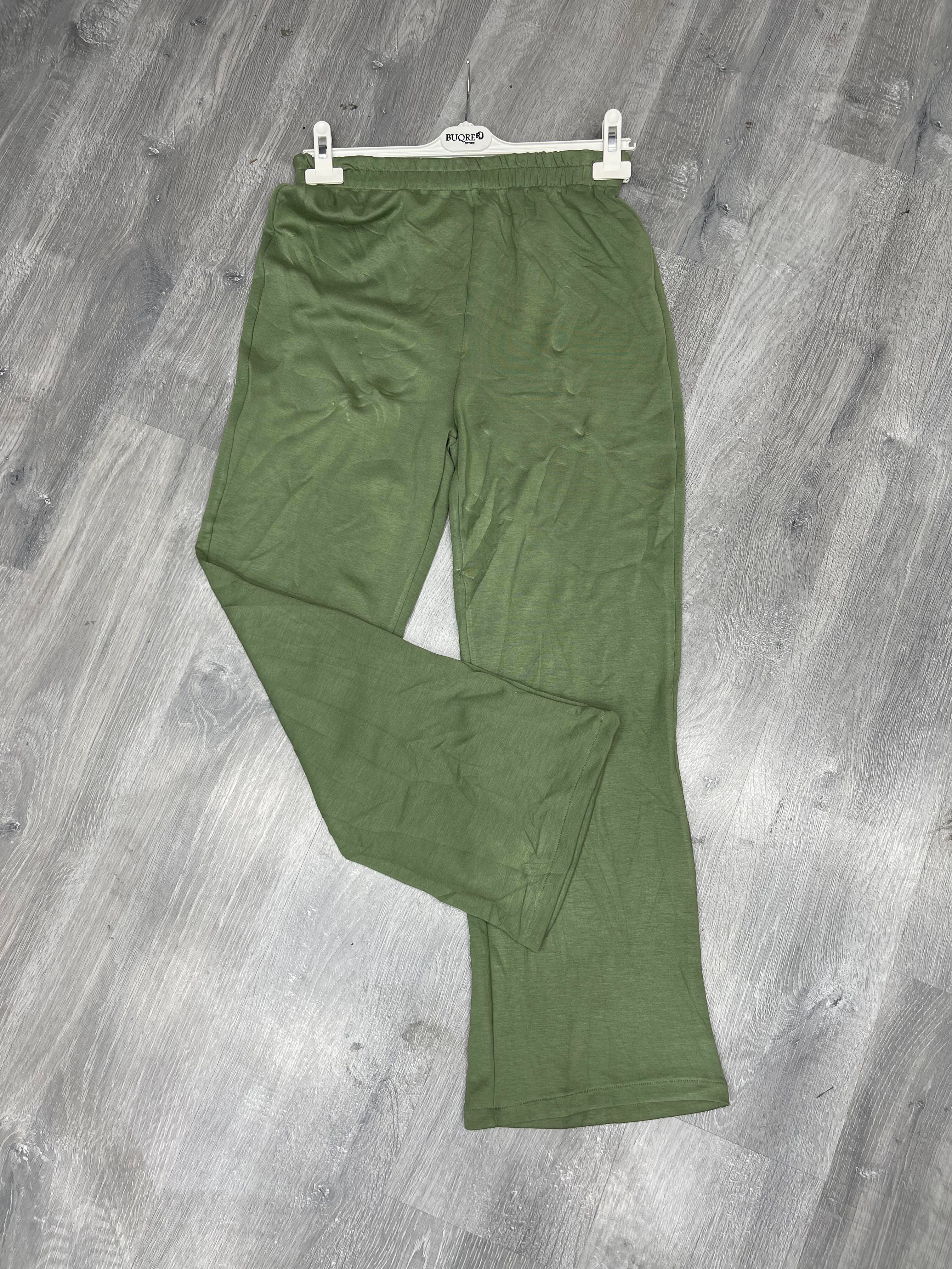 Oyhshoo Kumaş Bol Pantalon Haki