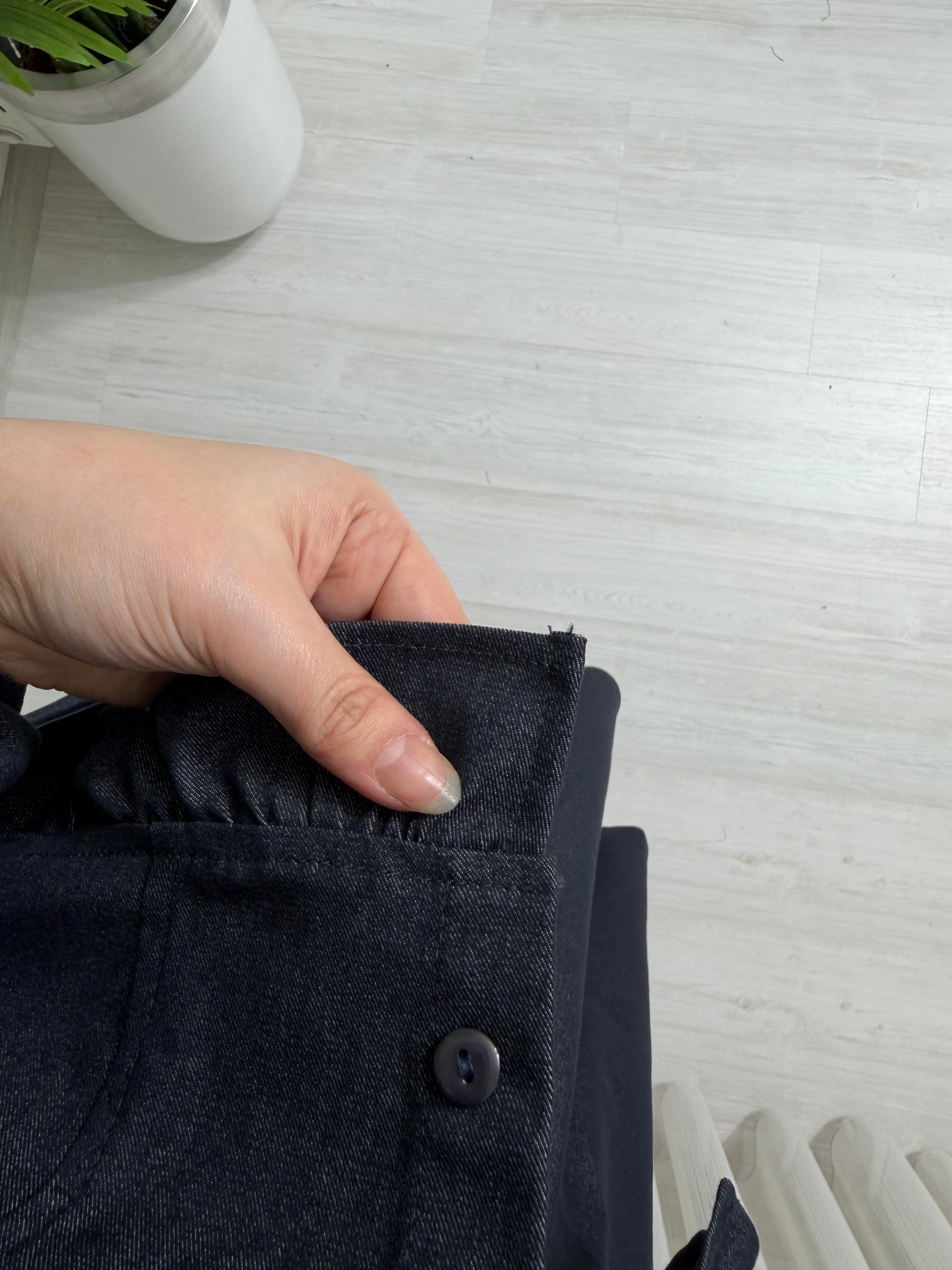 Poli Ceketi Güpürlü Kot Etekli Takım Lacivert