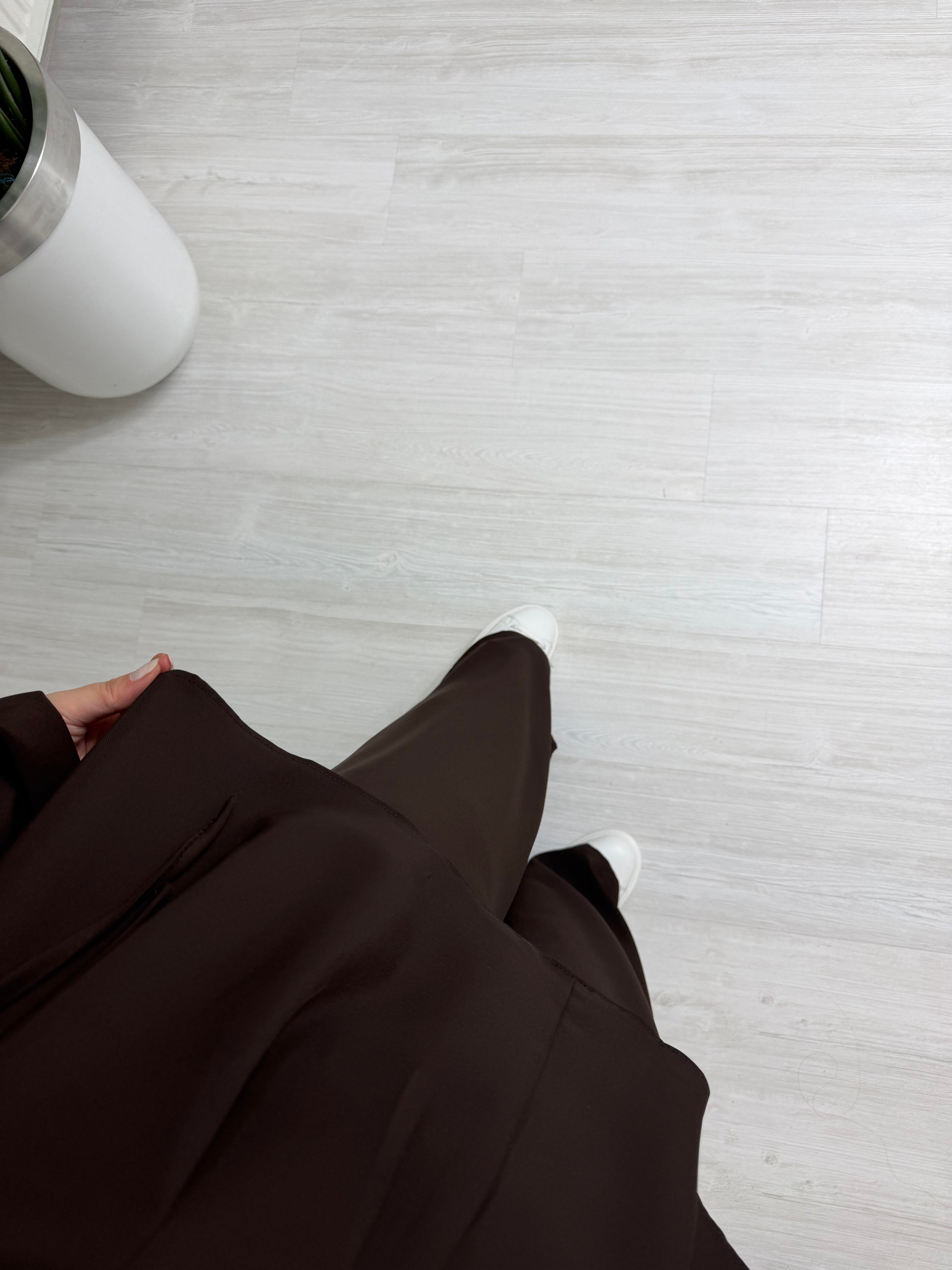 Poli Julien Pensli Adriana Kumaş Takım Kahve