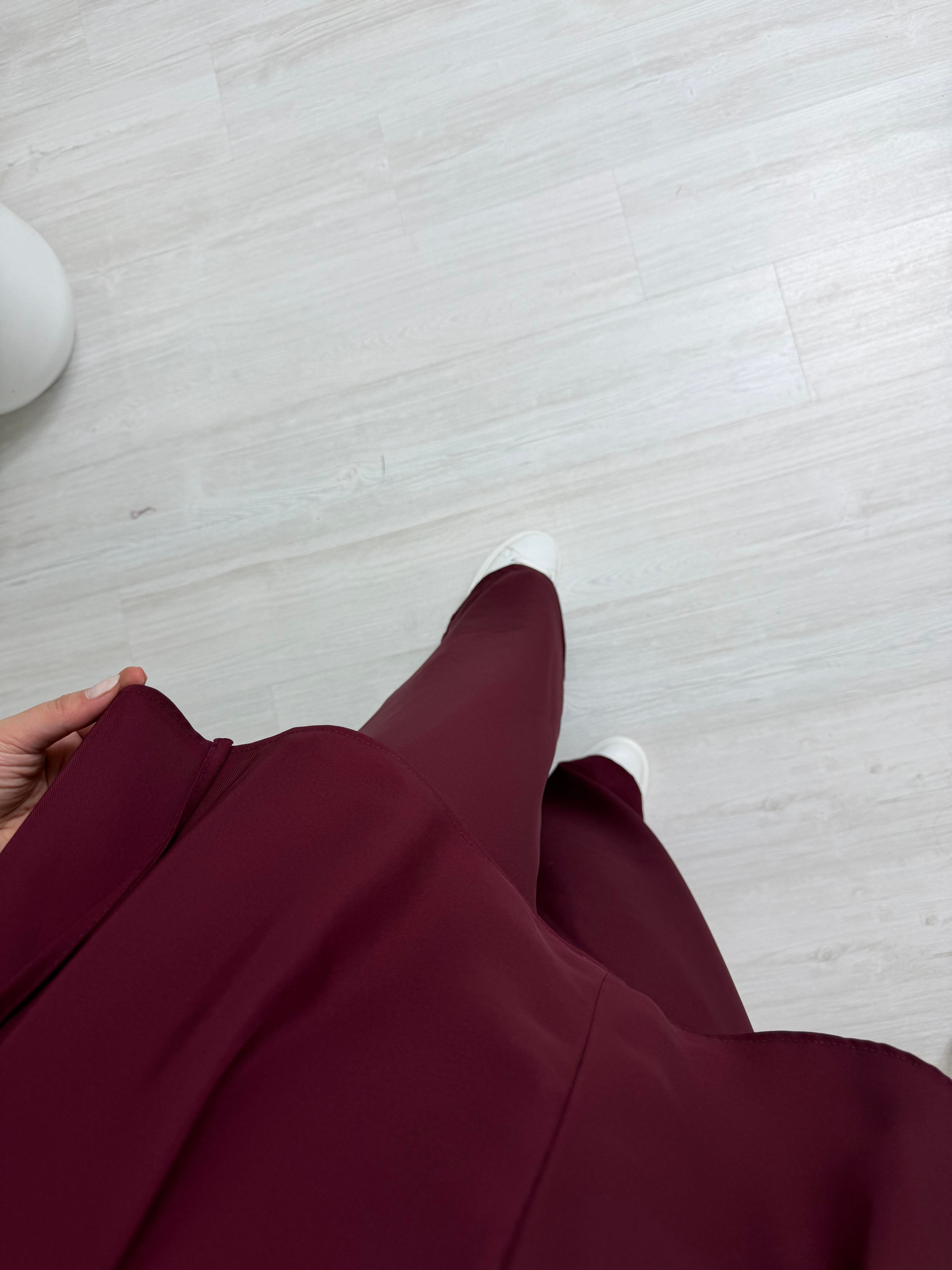 Poli Julien Pensli Adriana Kumaş Takım Bordo