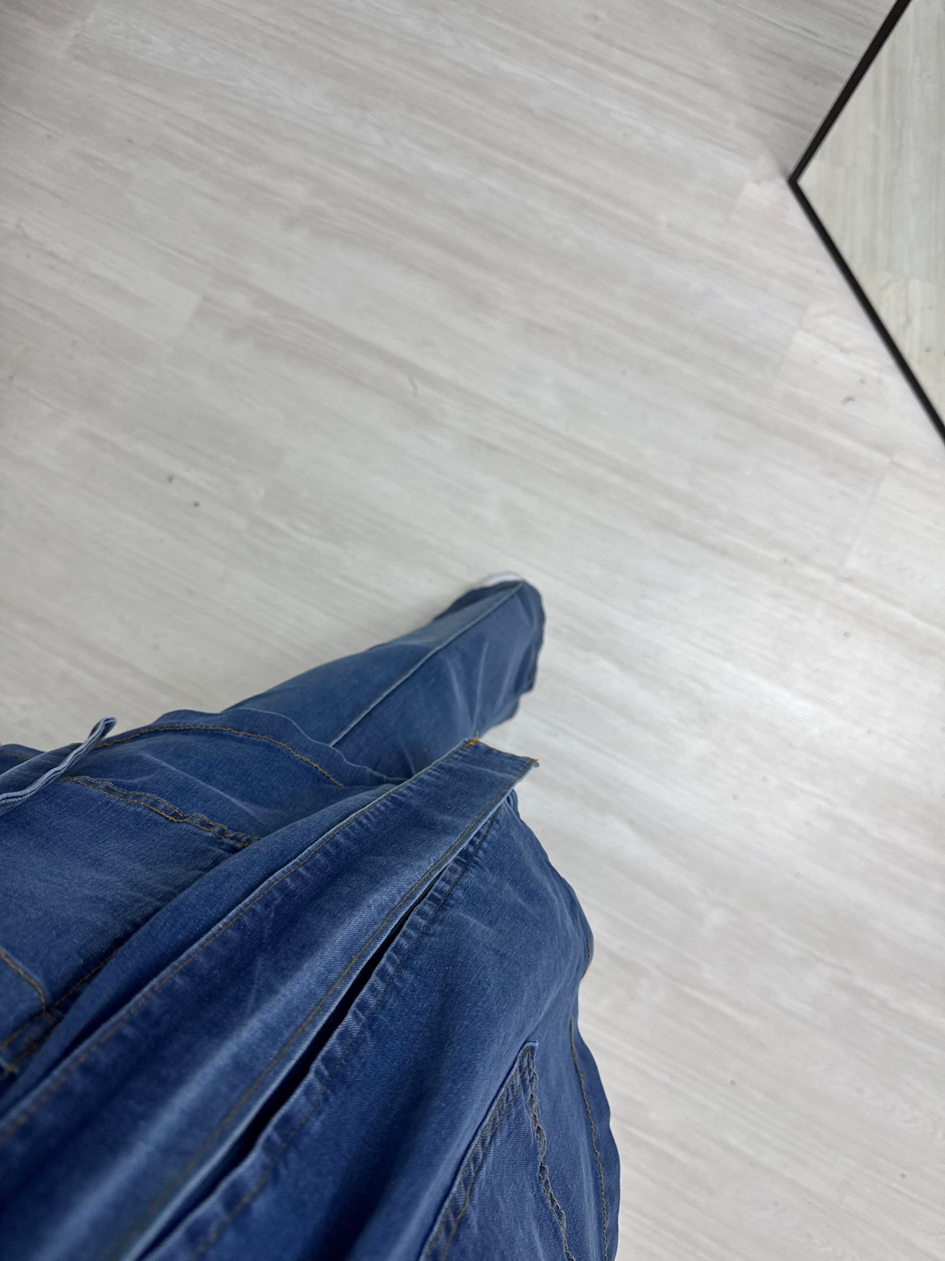 Poli Kürk Detaylı Kot Takım Açık Kot