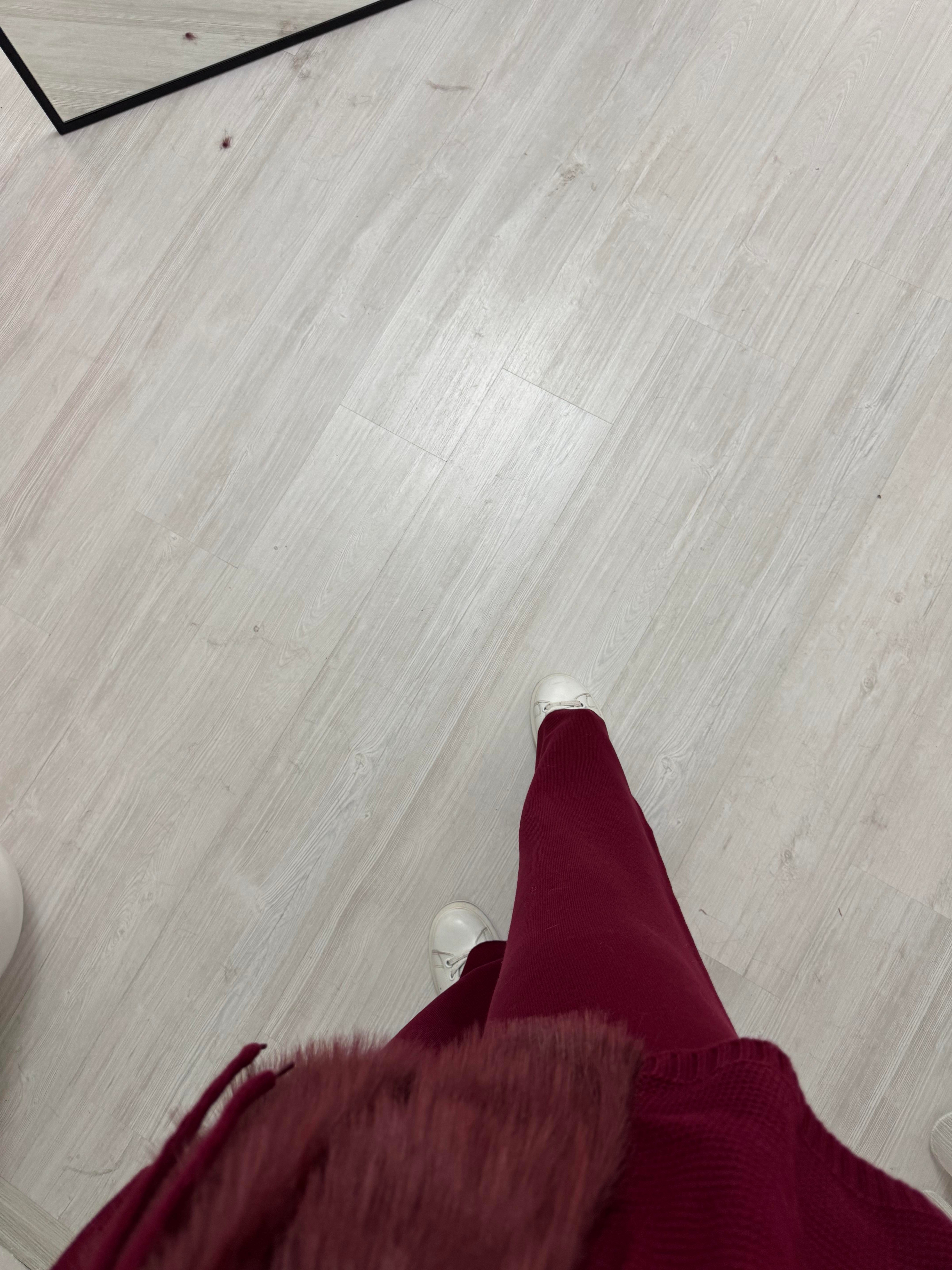 Poli Kürklü Triko Takım Bordo