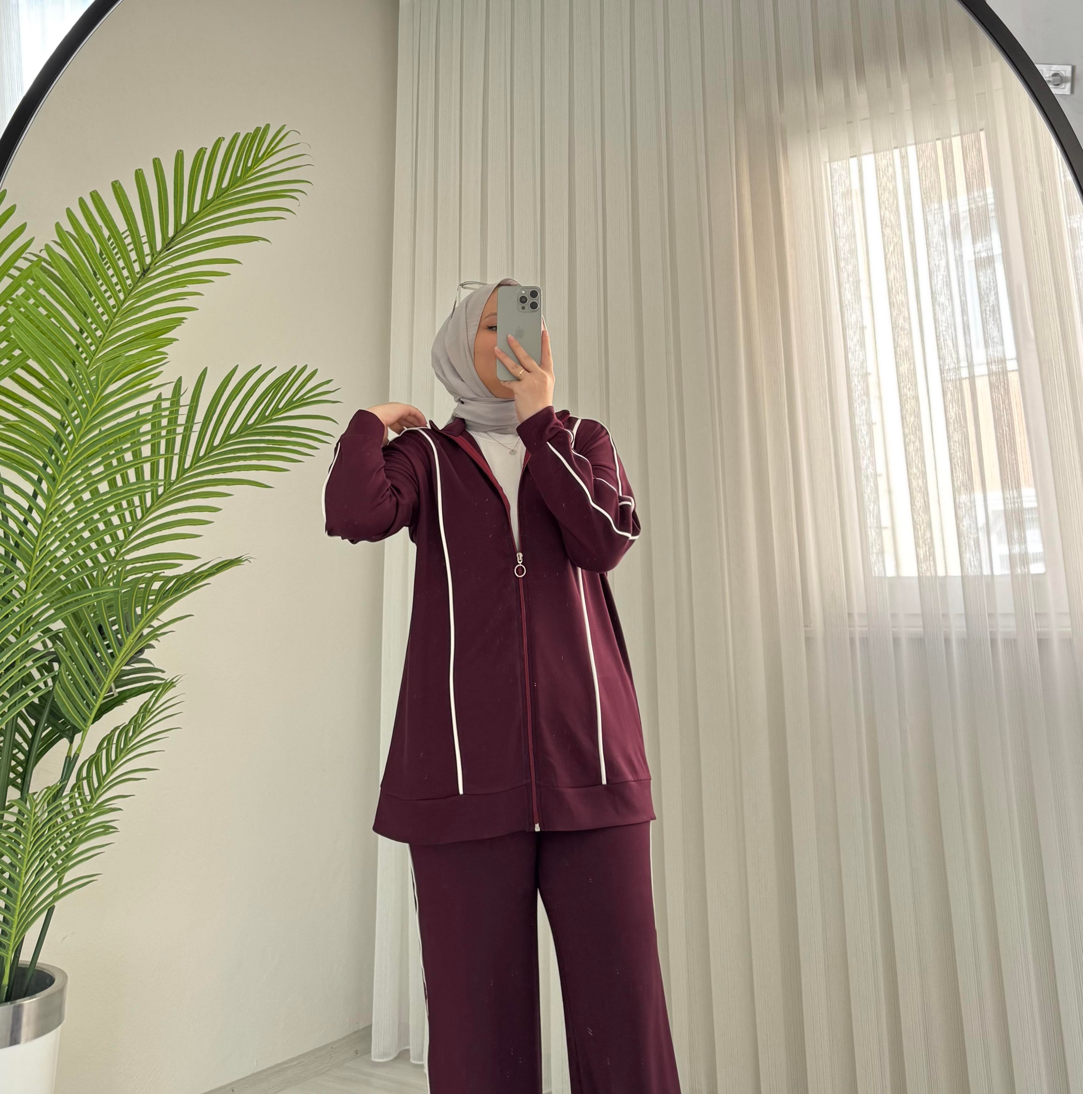 Poli Oyyşo Kumaş Biyeli Takım Bordo 