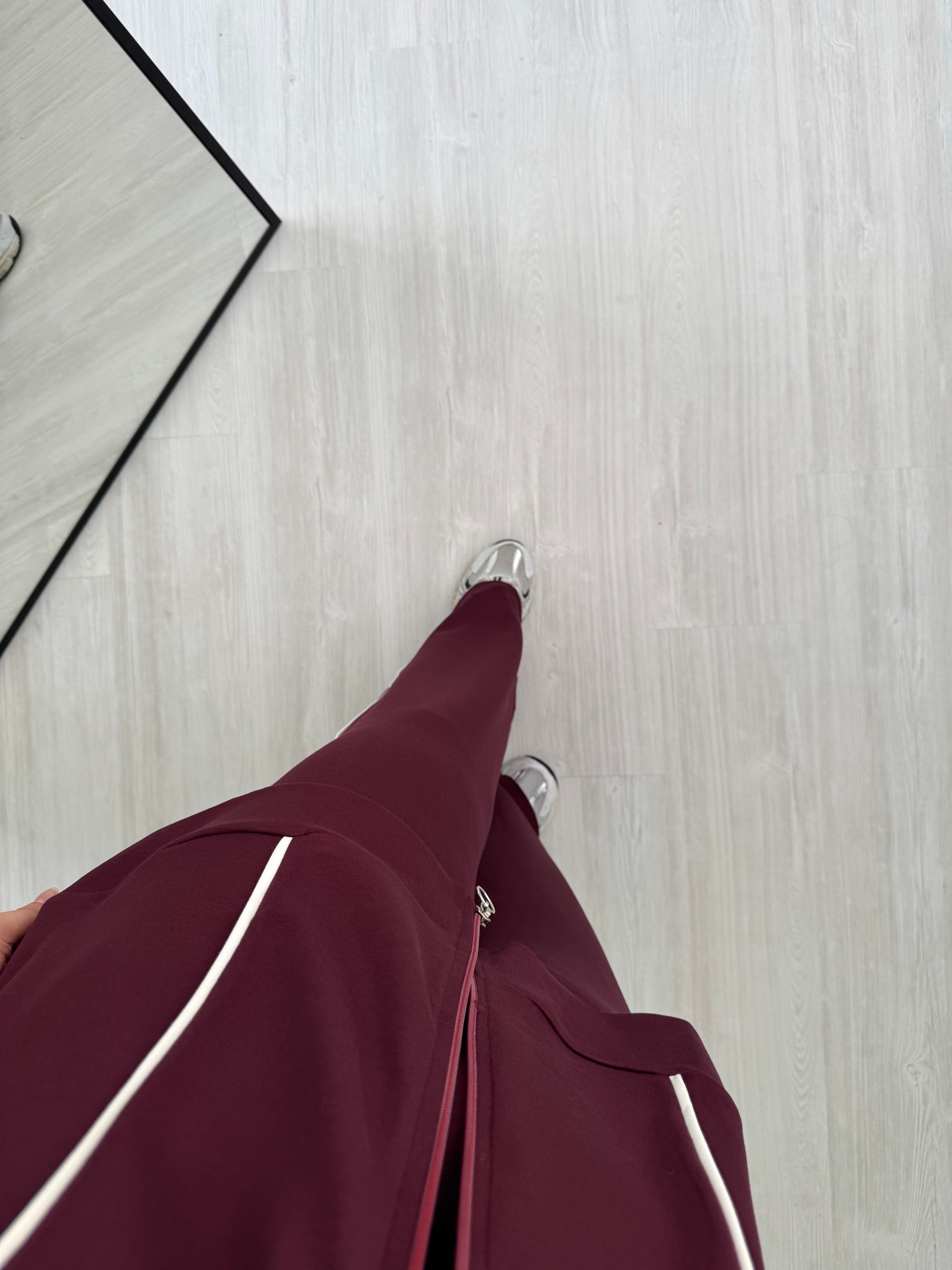 Poli Oyyşo Kumaş Biyeli Takım Bordo 