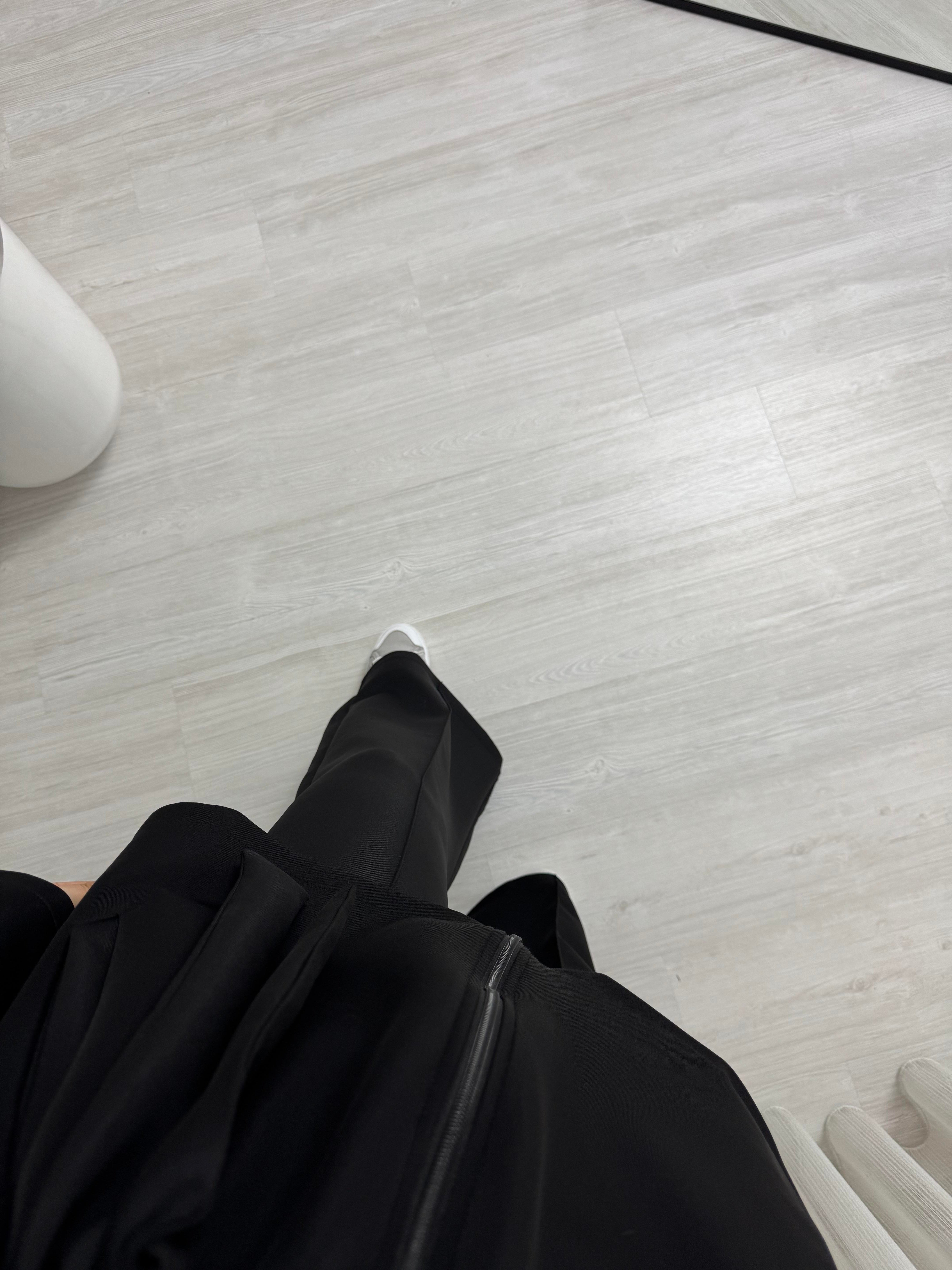 Poli Premiyum Kürklü Scuba Takım Siyah
