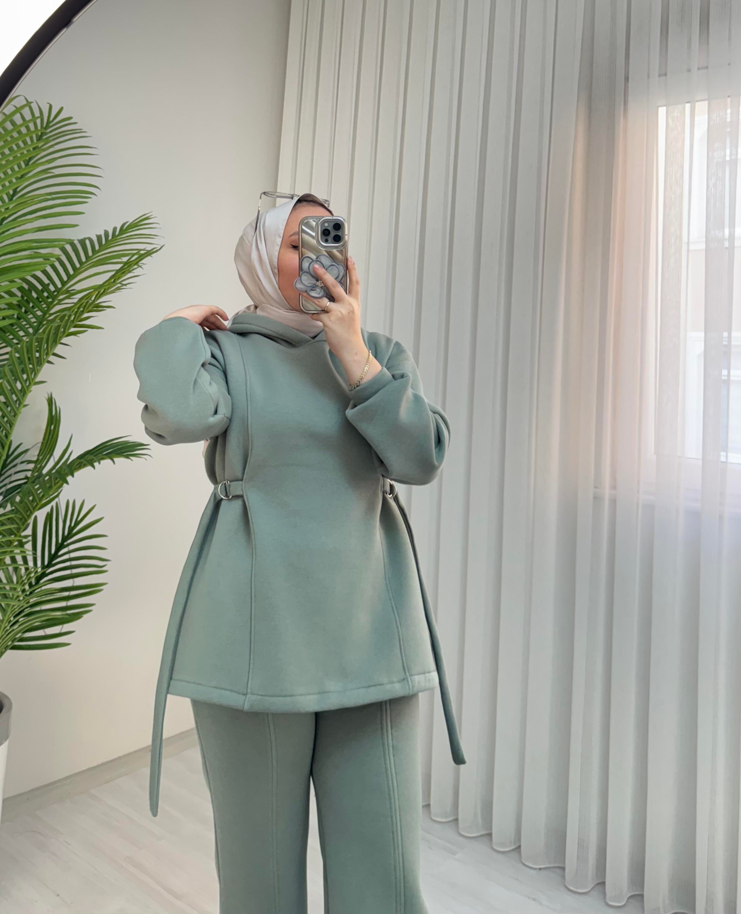 Poli Şardonlu D Kemer detaylı Takım Haki