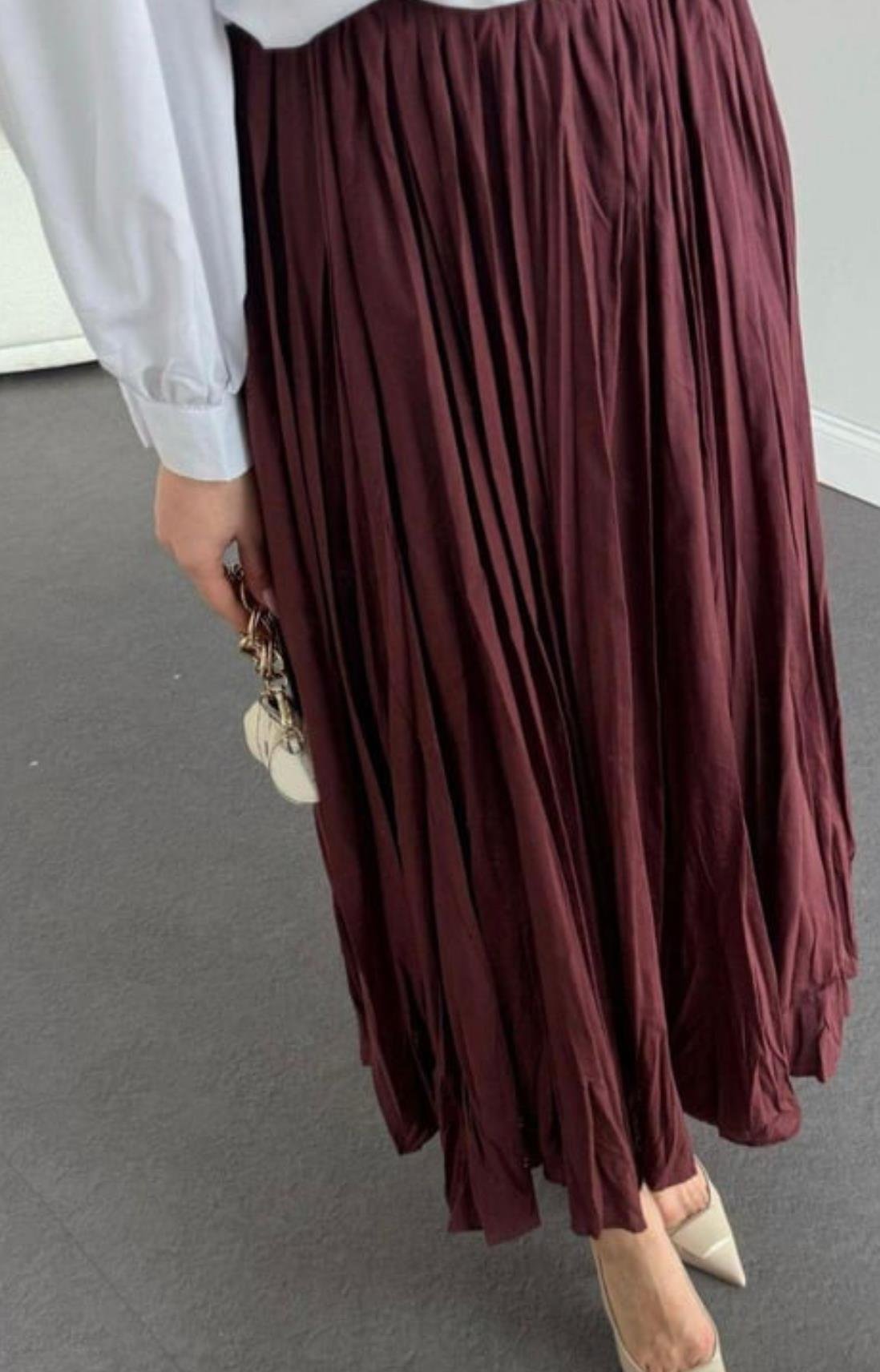 Qup Begonya Etek Bordo