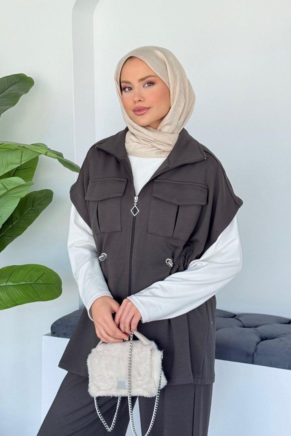 Qup Bel Sıkmıklı Oysho Takım Füme