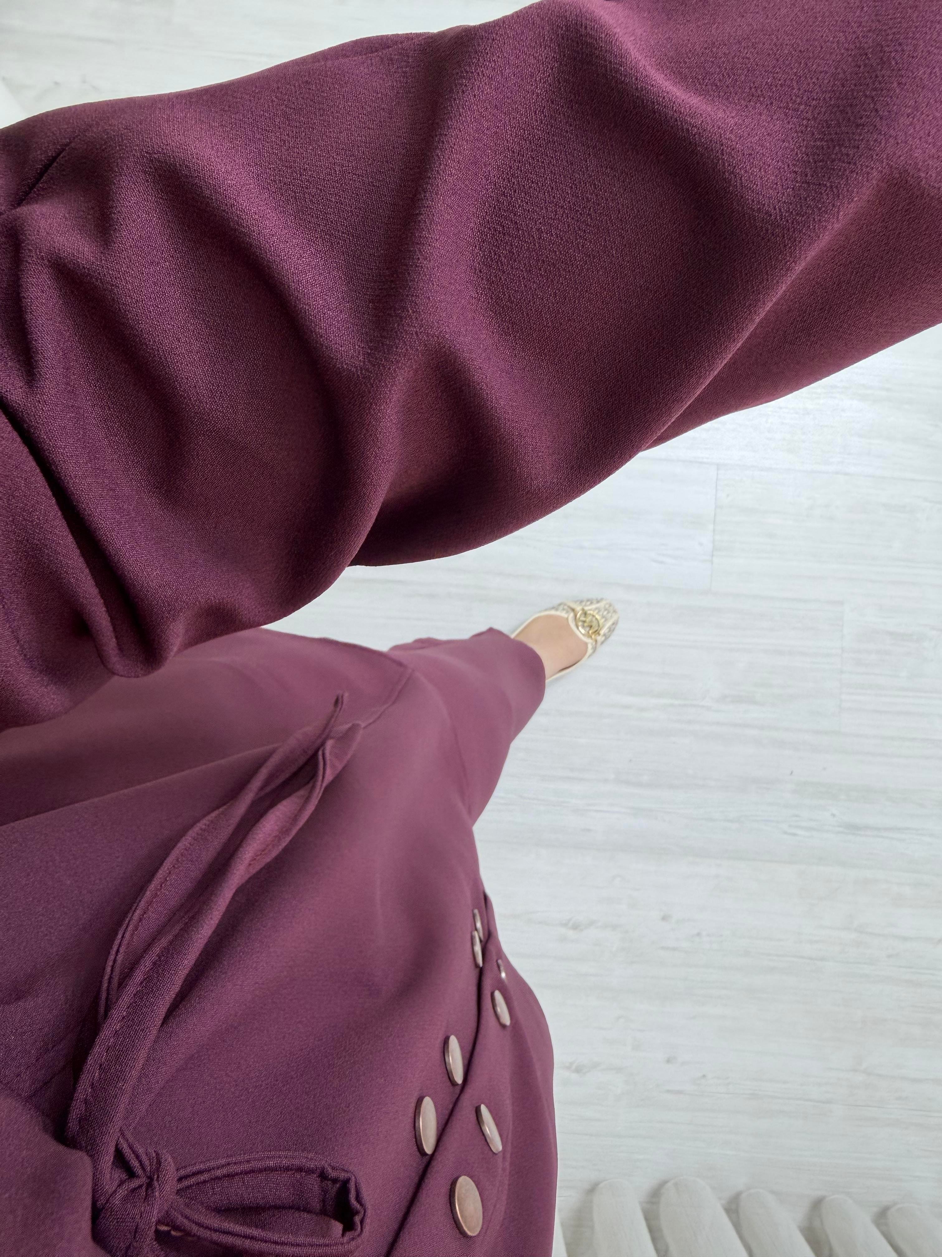 Qup Çift Çıtlı Krep Takım Bordo