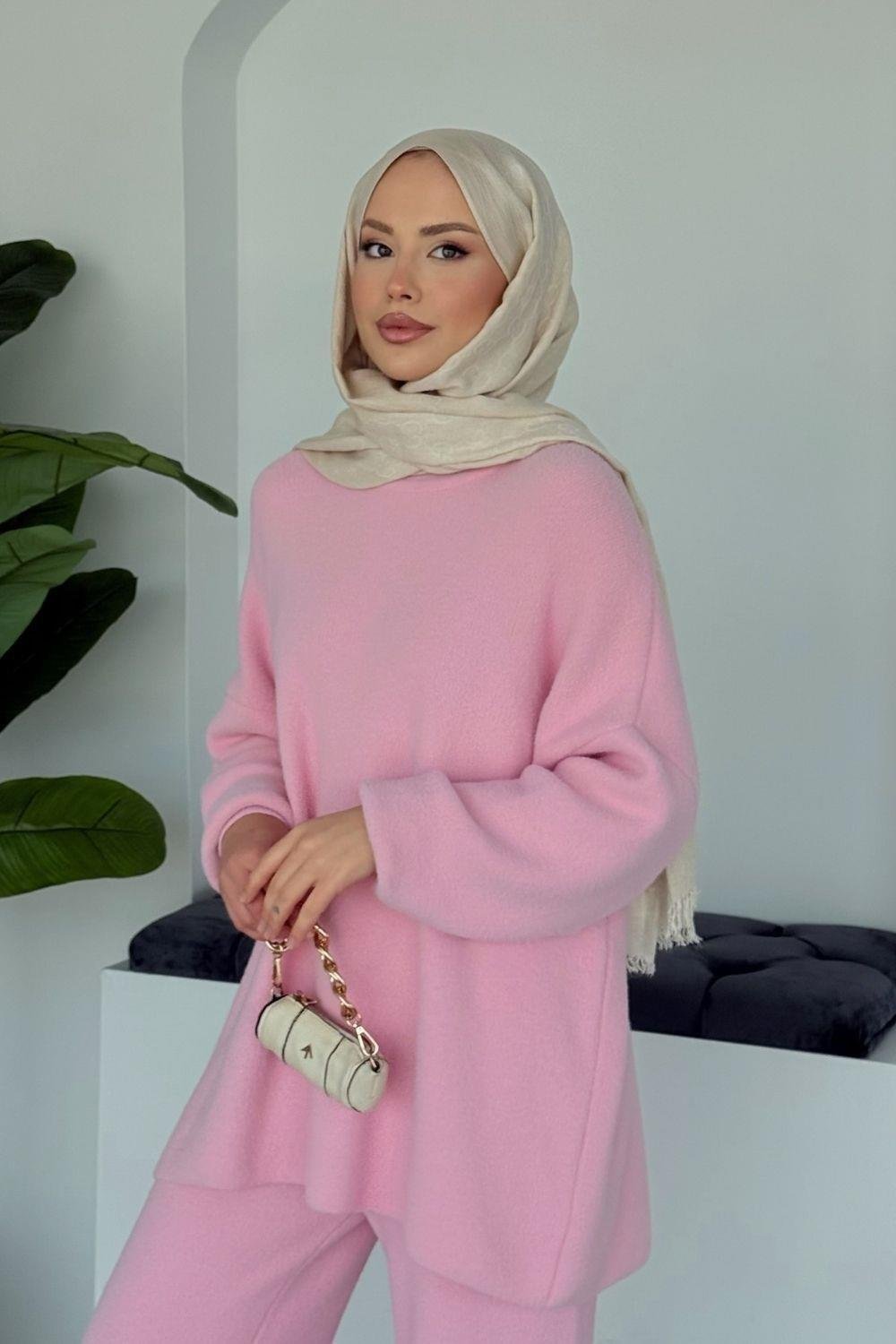 Qup Dişah Angora Takım Pudra