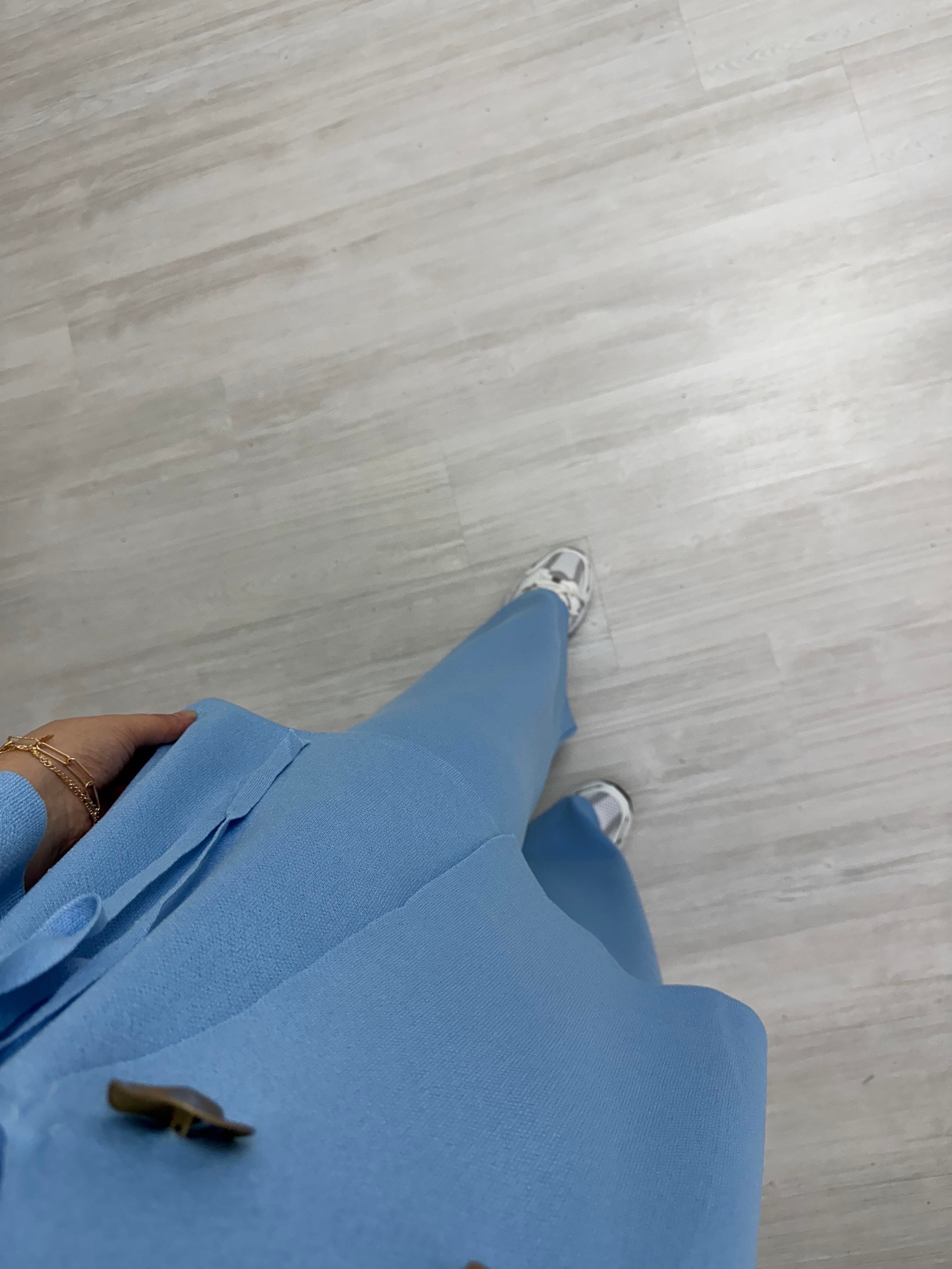 Qup Lyon Merserize Bağlamalı Takım Mavi
