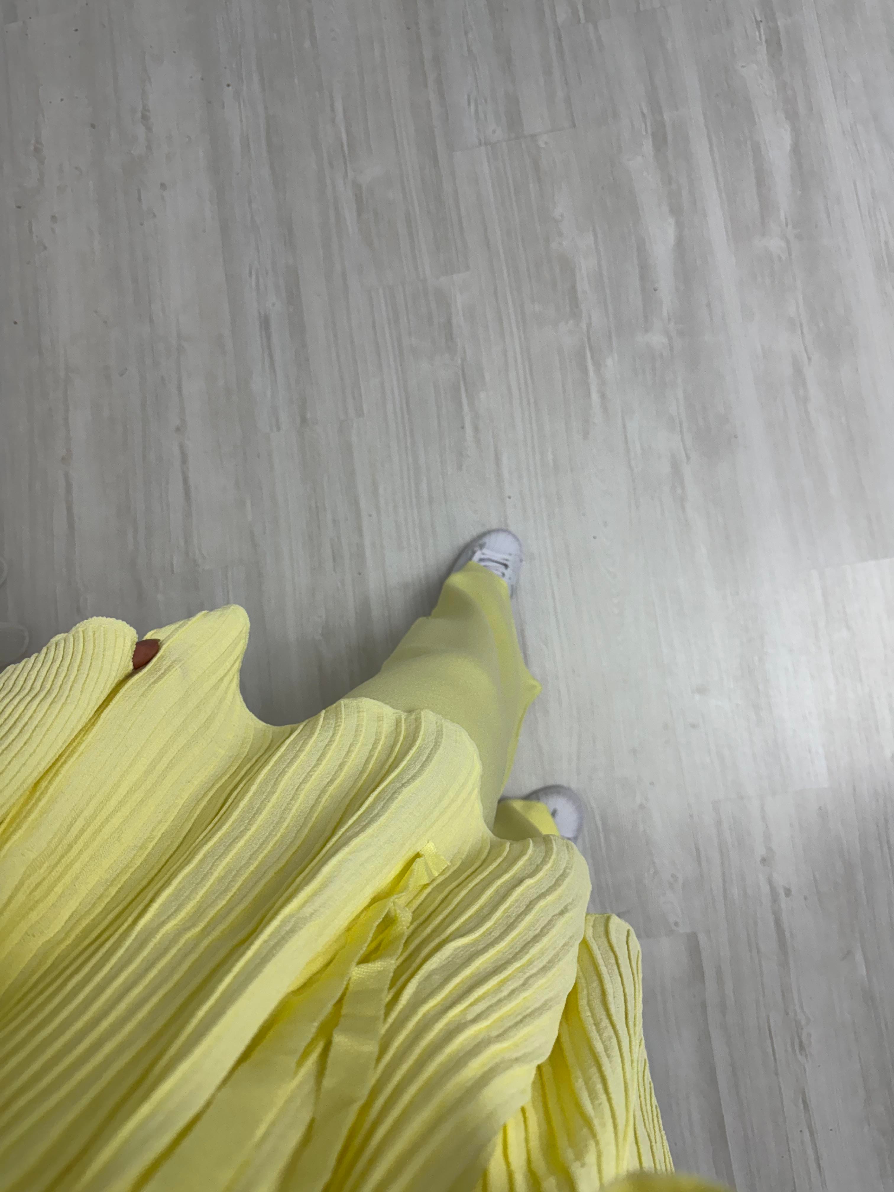 Qup Rio Merserize Fitilli Pantalonlu Takım Sarı