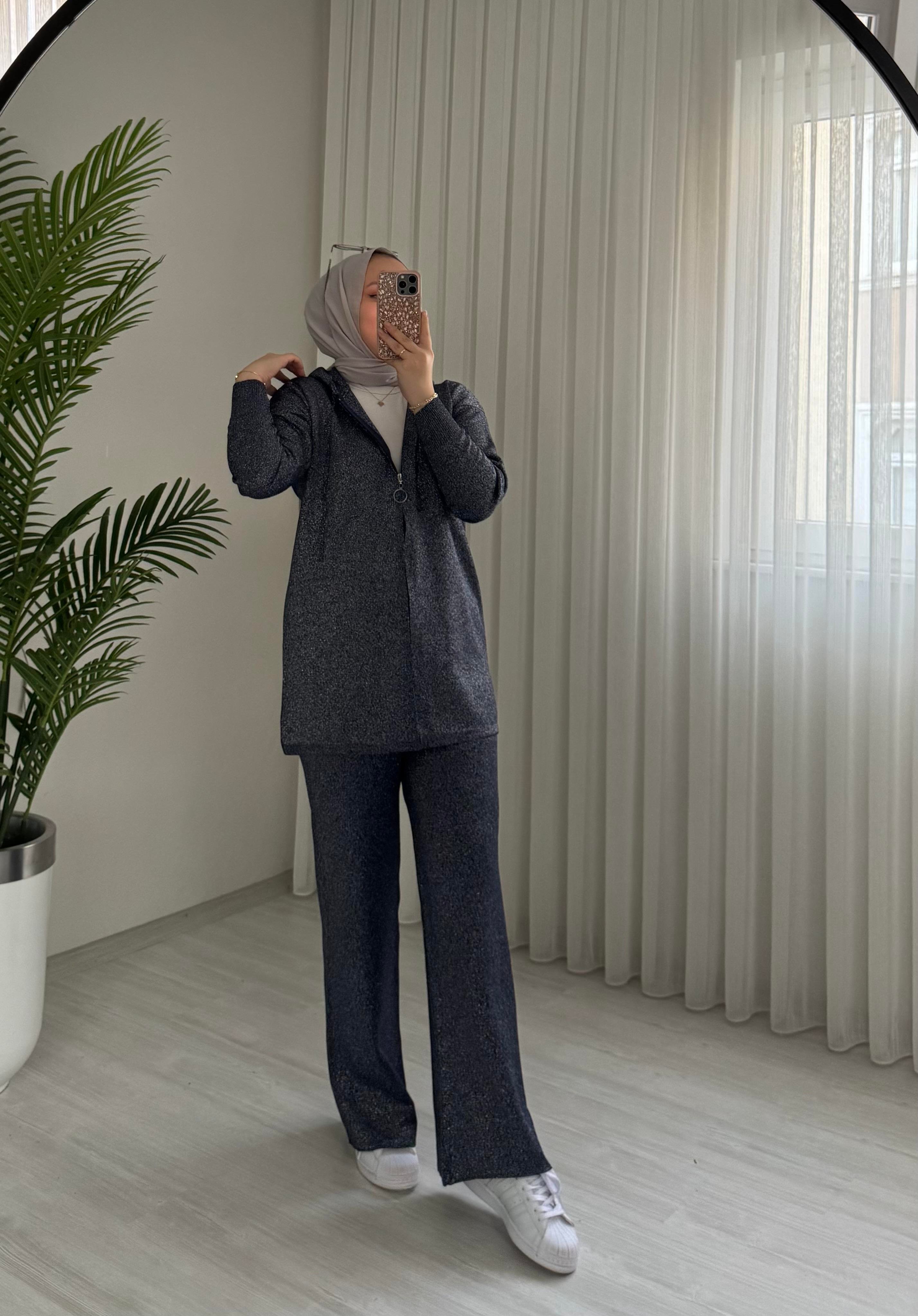 Qup Simli Tirko Takım Lacivert 