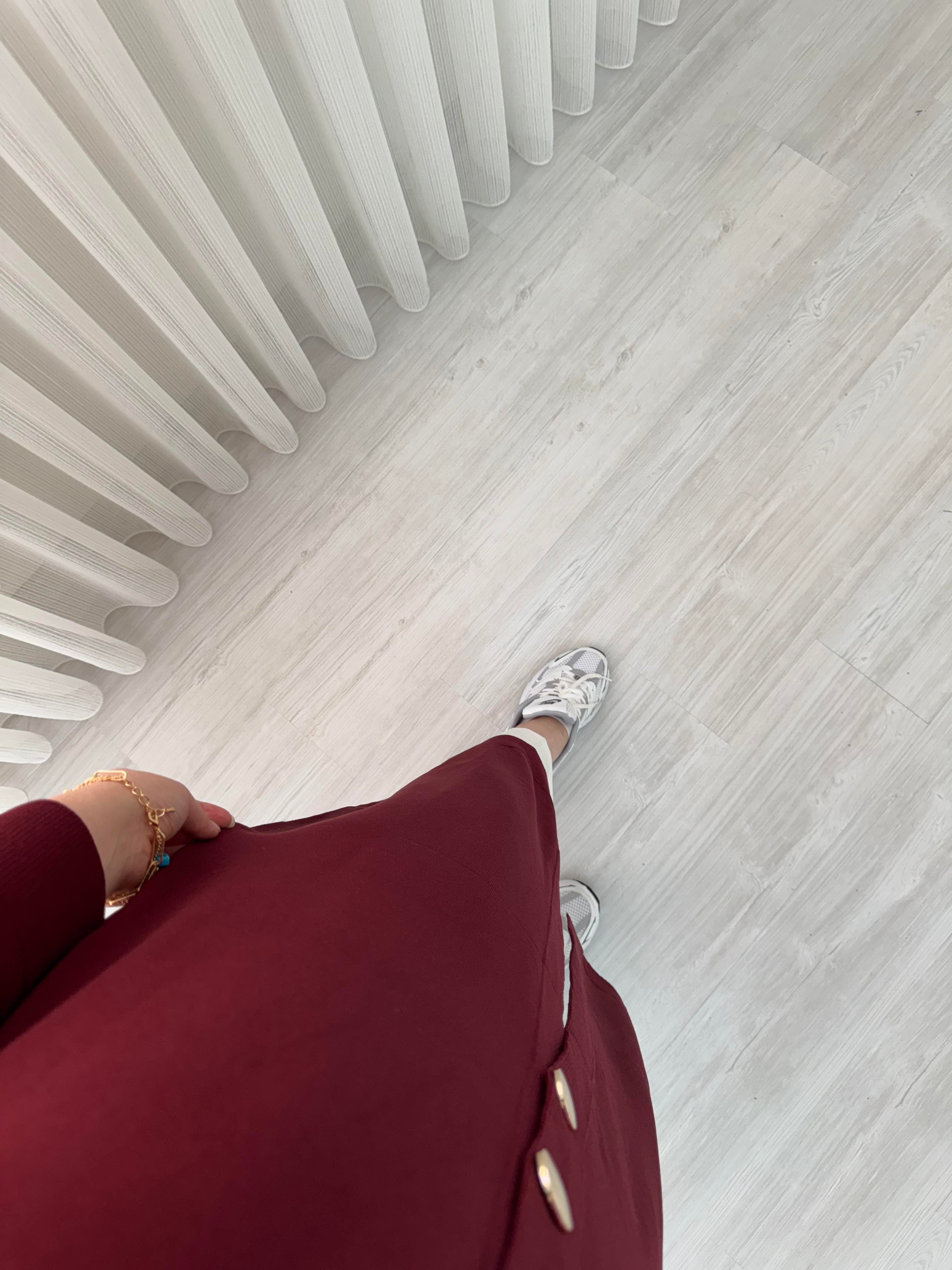 Qup Soğuk İplik Kumaş Merserize Hırka Bordo