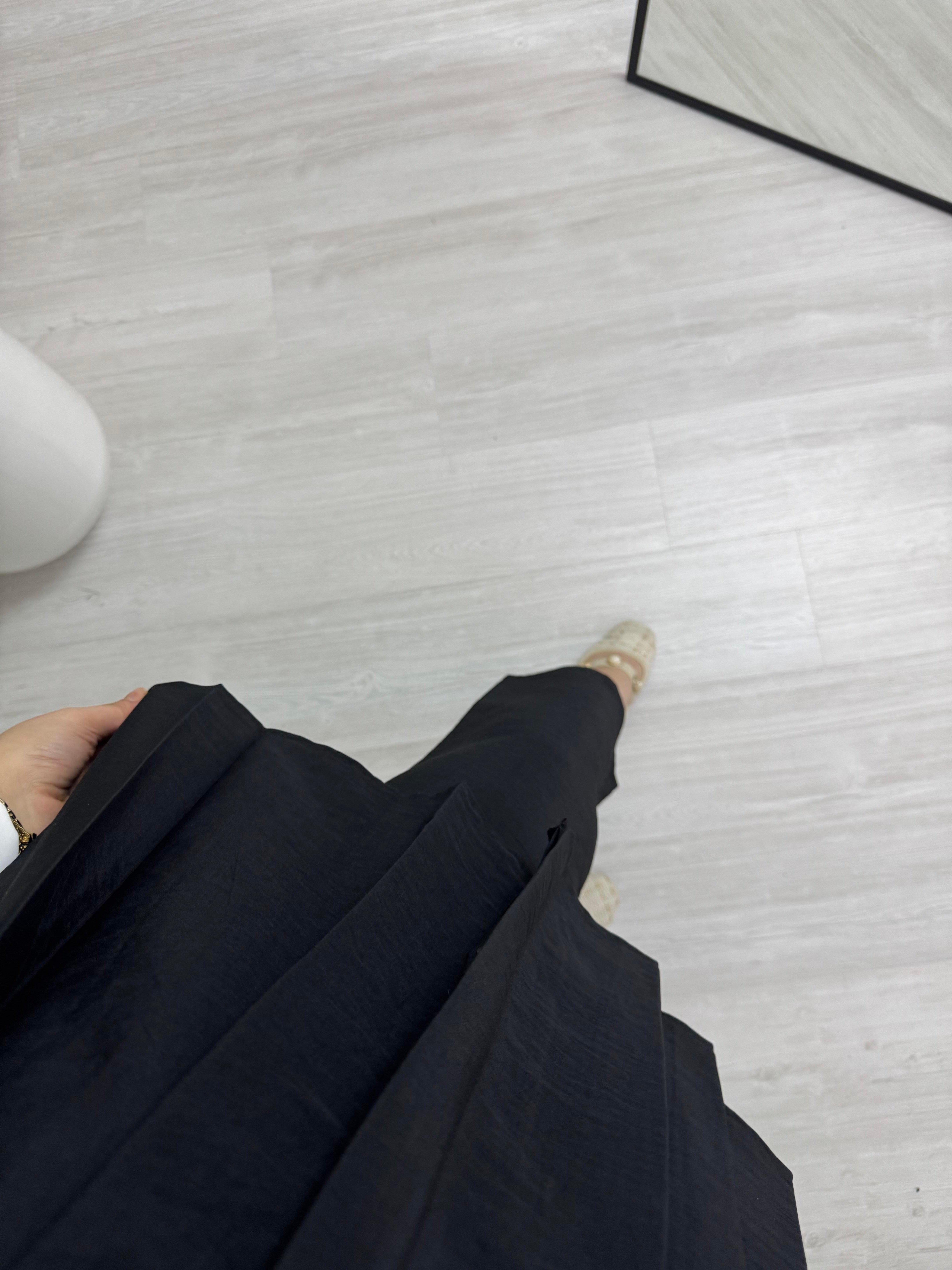 Sole Zara Kupra Üçlü Pileli Takım Siyah