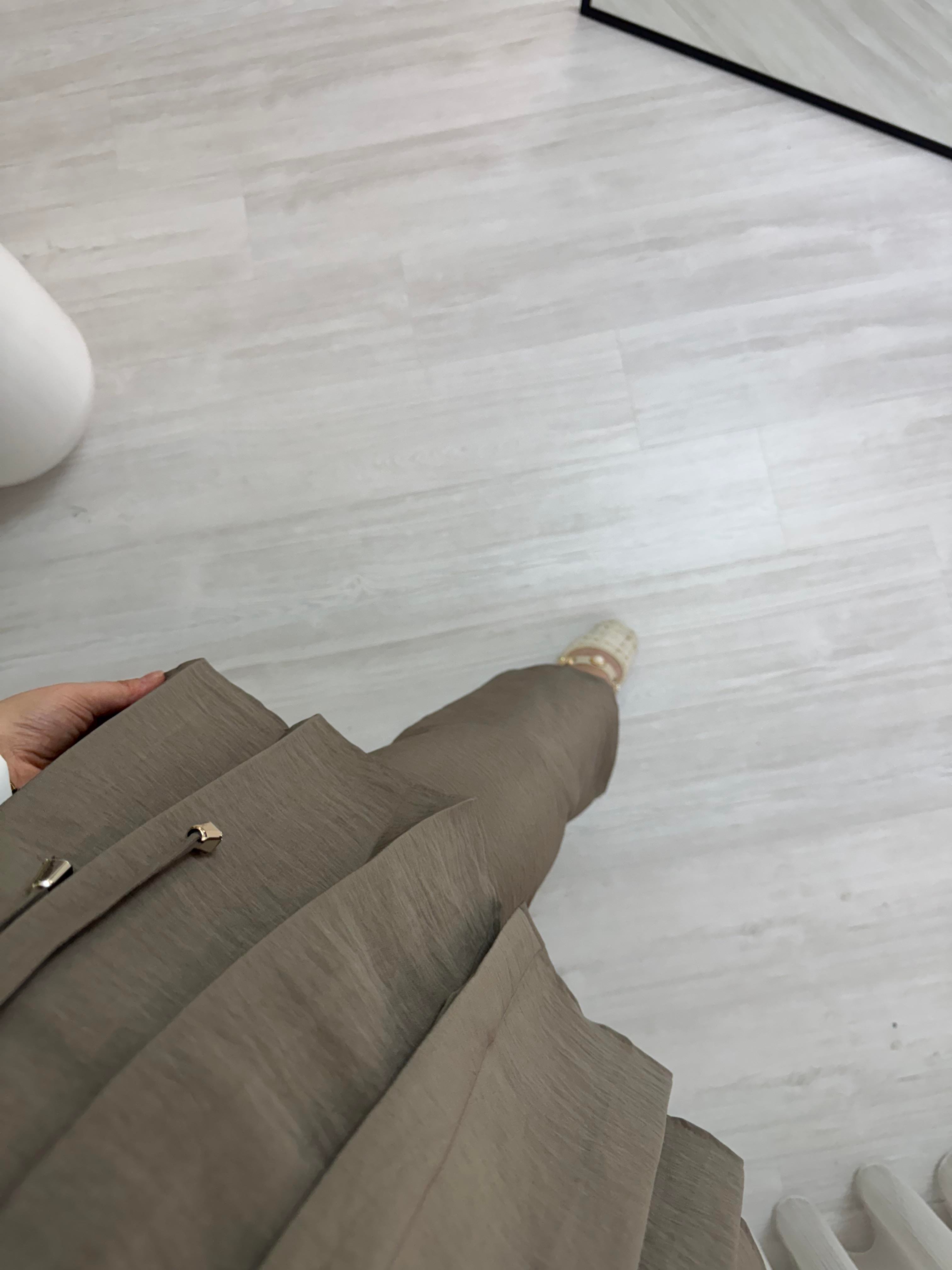 Sole Zara Kupra Üçlü Pileli Takım Vizon