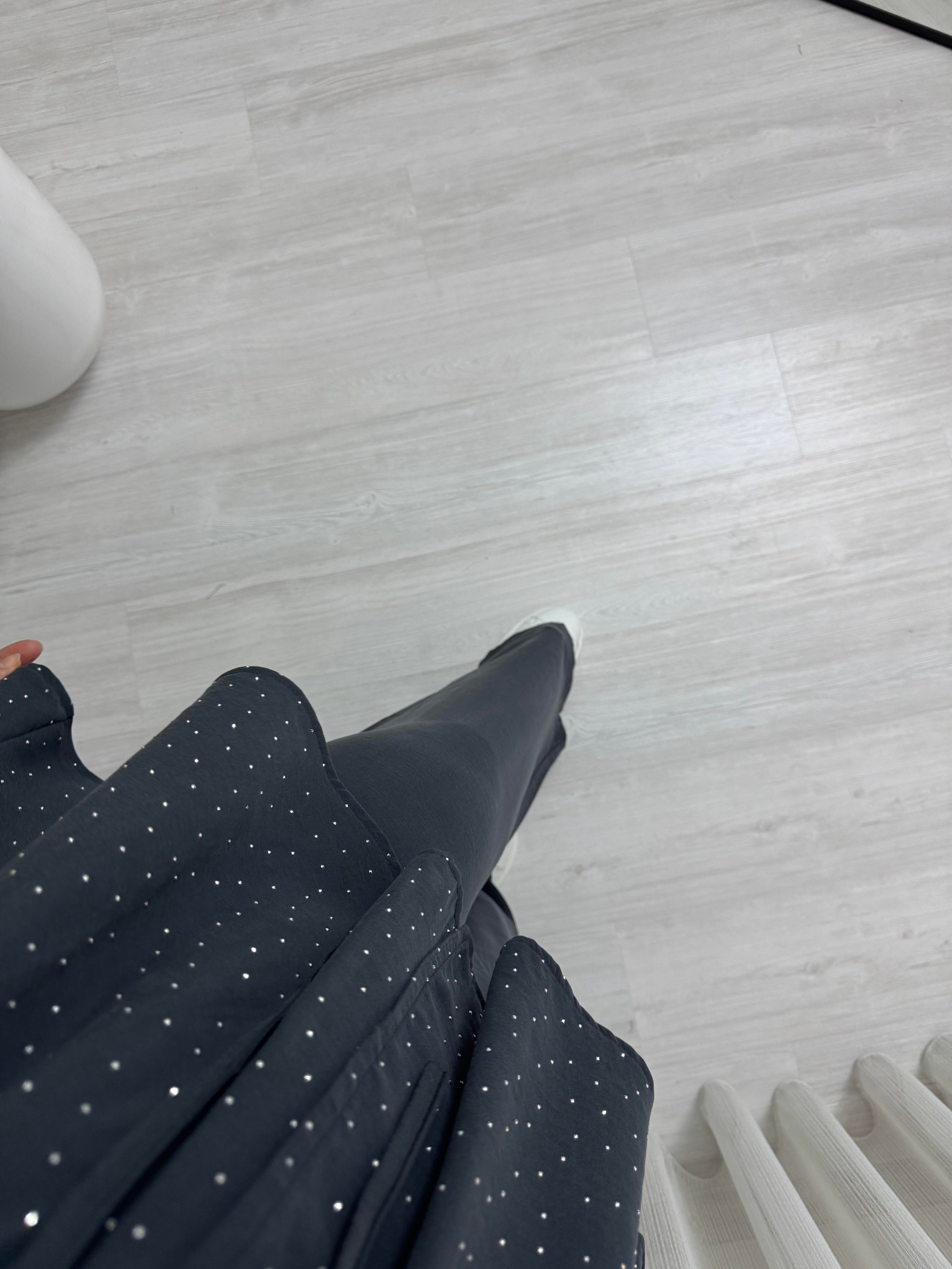 Taba Pırlantalı Modal Kumaş Takım Antrasit 