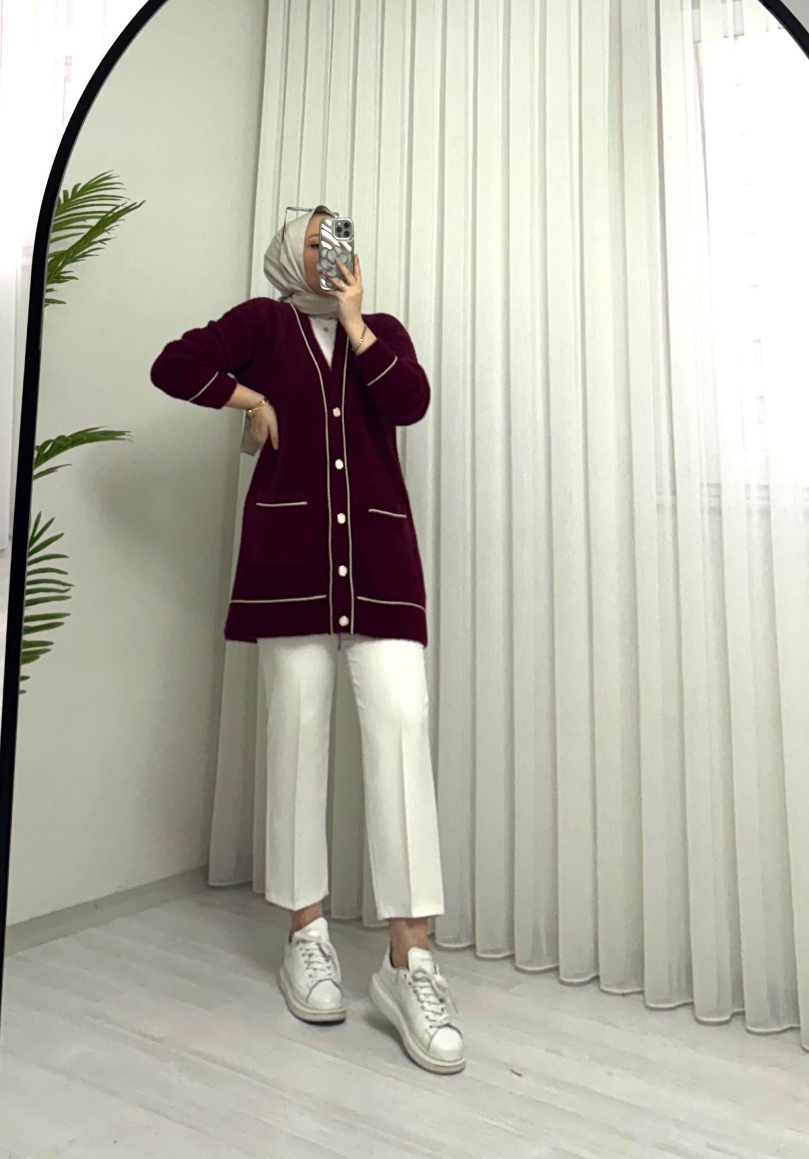 Teddy Hırka Bordo