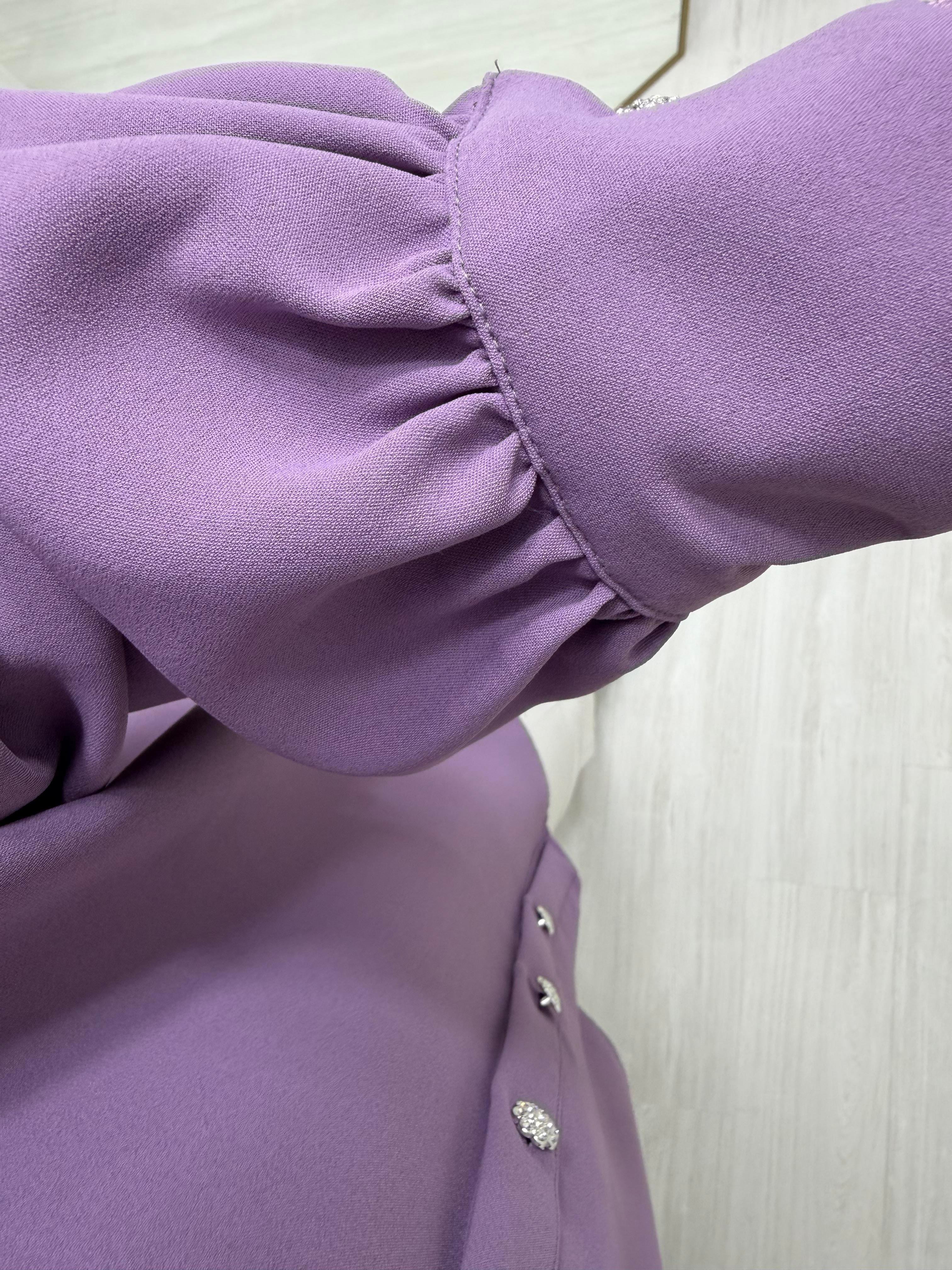 Tek Yaka Tunik Lila