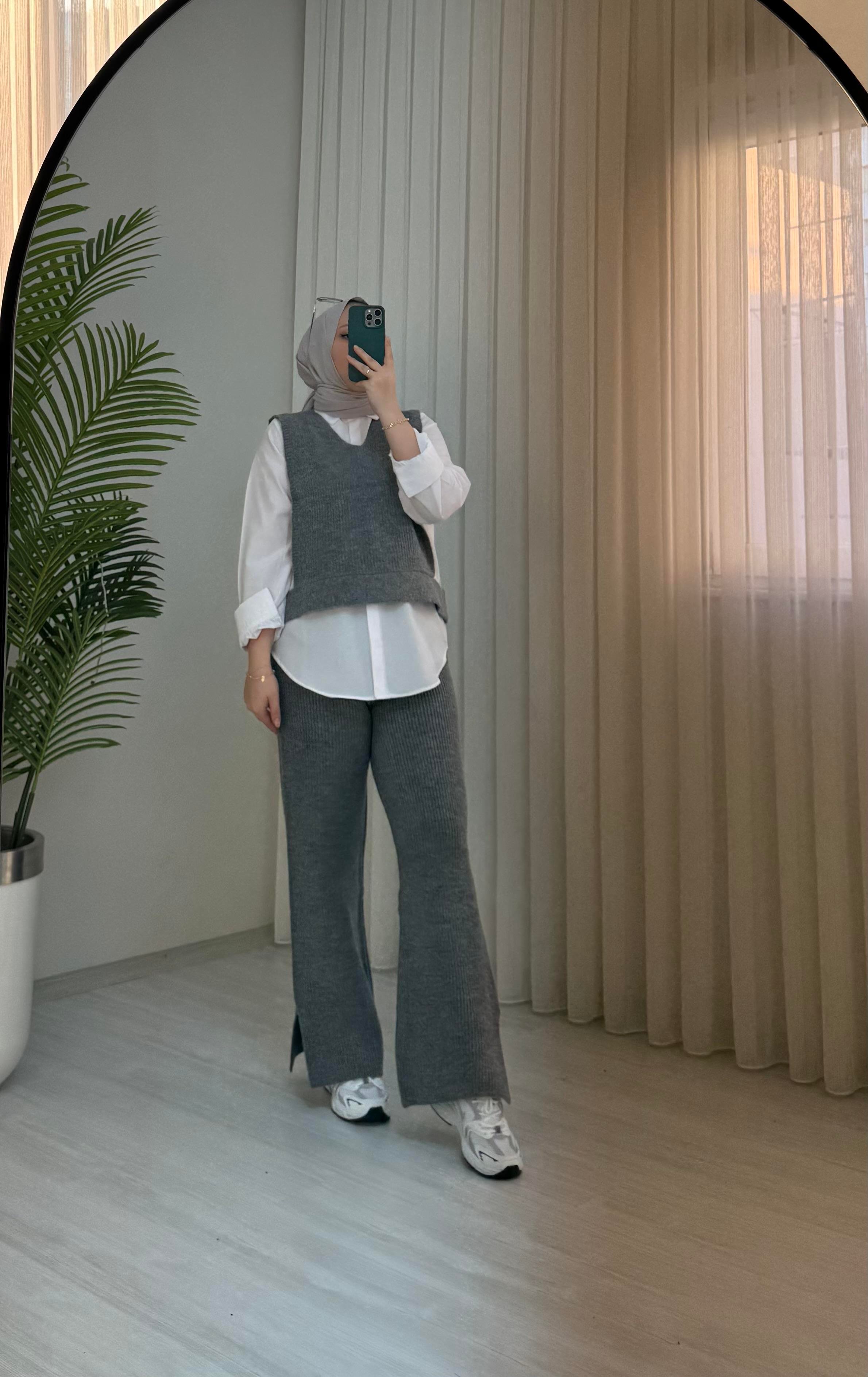 Venüs Üçlü Triko Takım Antrasit