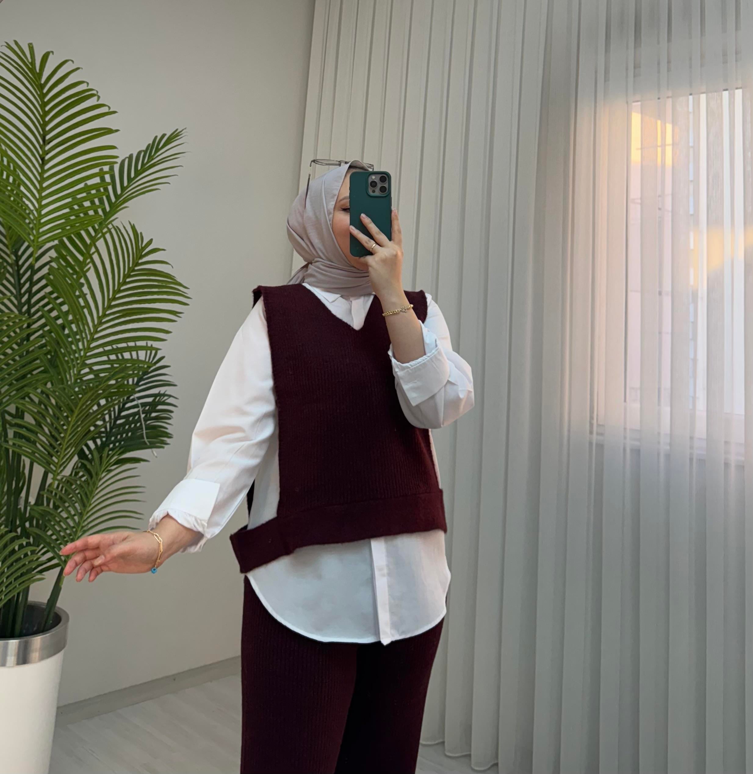 Venüs Üçlü Triko Takım Bordo