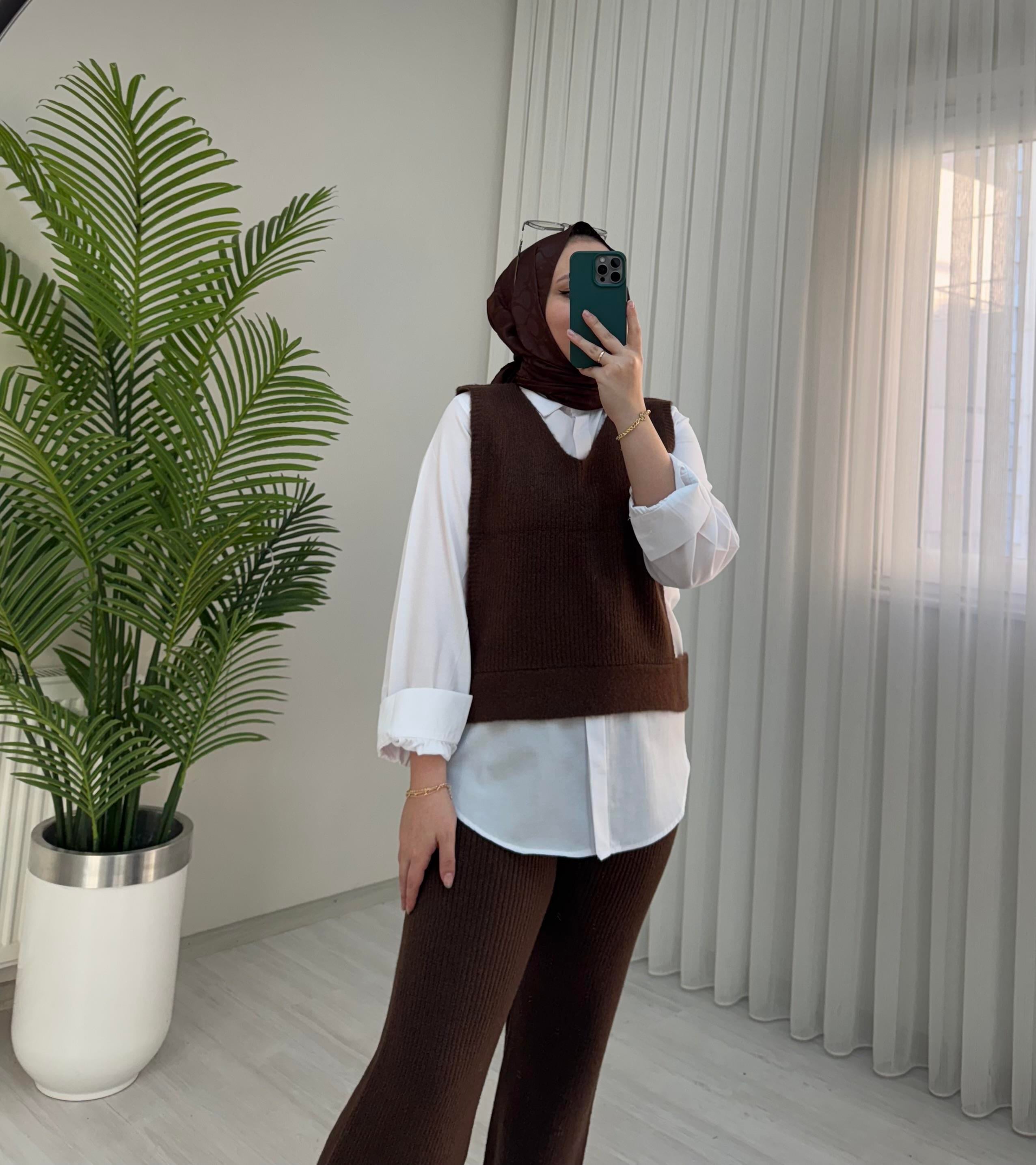 Venüs Üçlü Triko Takım Kahve