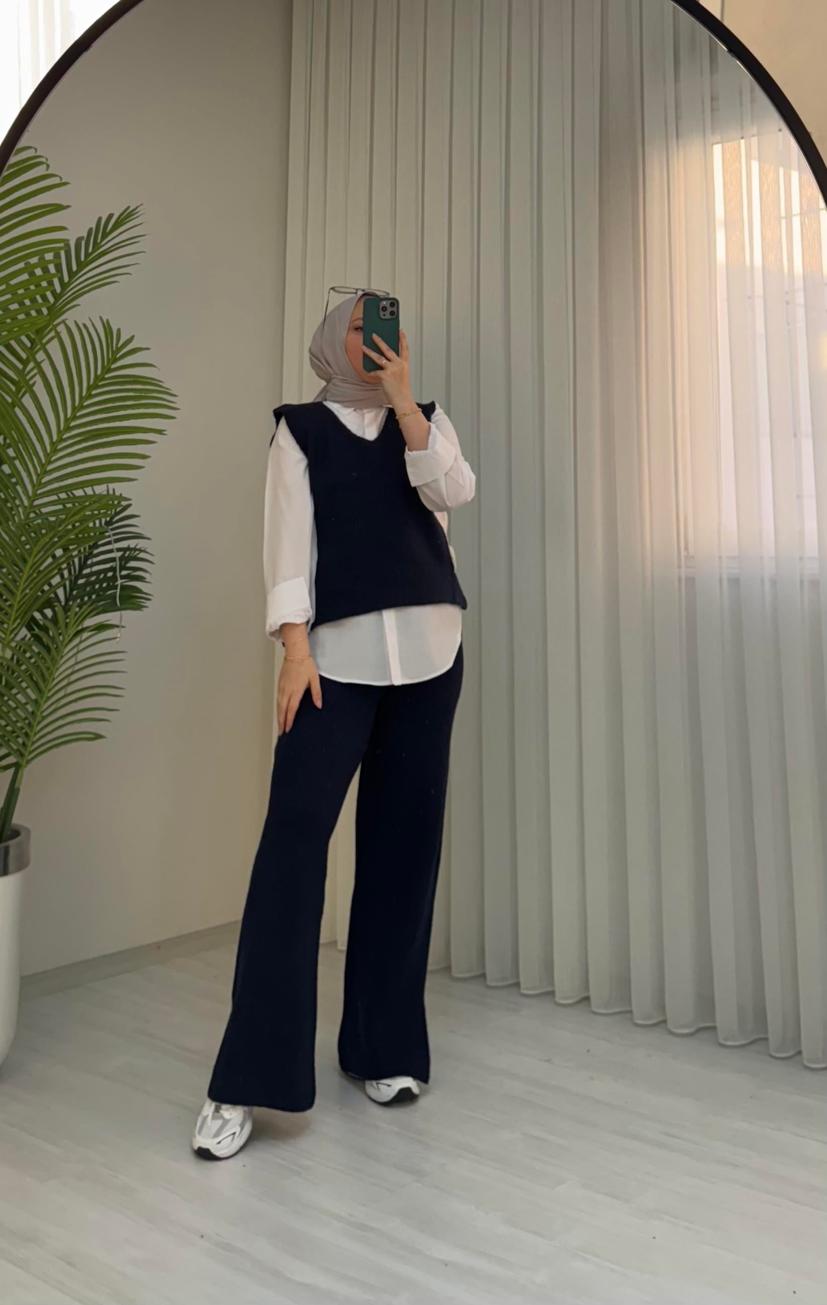 Venüs Üçlü Triko Takım Lacivert