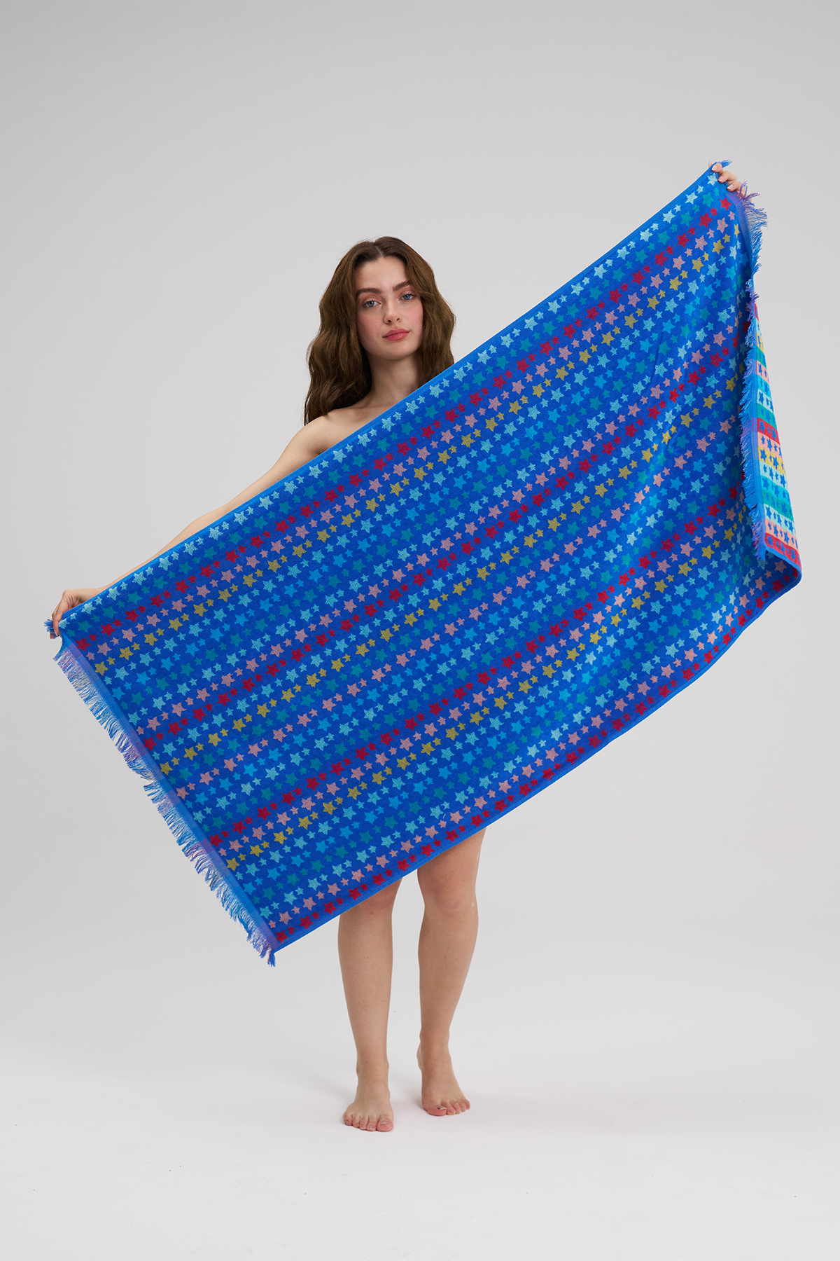 100% Pamuk Cosmic Sands Plaj Havlusu - Havuz Havlusu - Beach Towel - 70x140cm