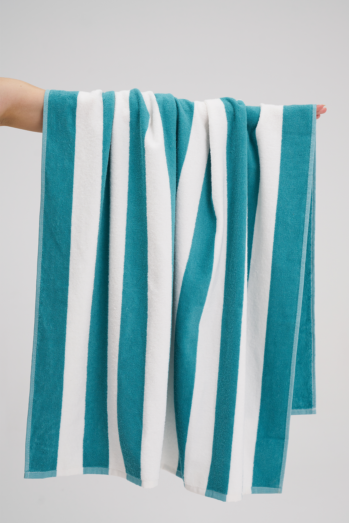 100% Pamuk Sunset Glow Cizgili Plaj Havlusu - Havuz Havlusu - Beach Towel - 95x145cm
