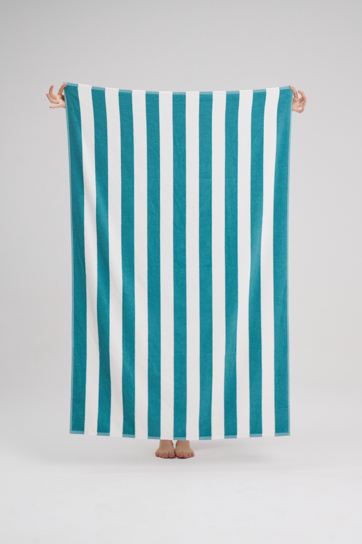 100% Pamuk Sunset Glow Cizgili Plaj Havlusu - Havuz Havlusu - Beach Towel - 95x145cm