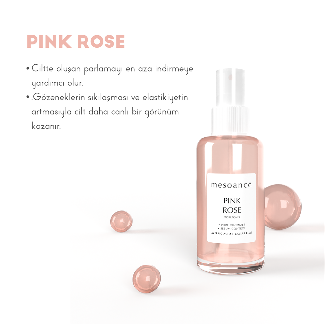 Pink Rose Facial Toner Gözenek Sıkılaştırıcı Aydınlatıcı Tonik 100ML