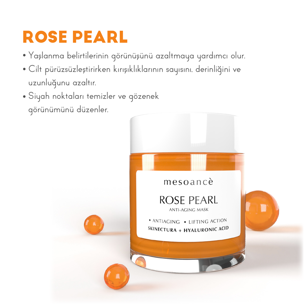 Rose Pearl Vegan Gözenekleri Sıkılaştırıcı Kolajen Yüz Maskesi 100ML