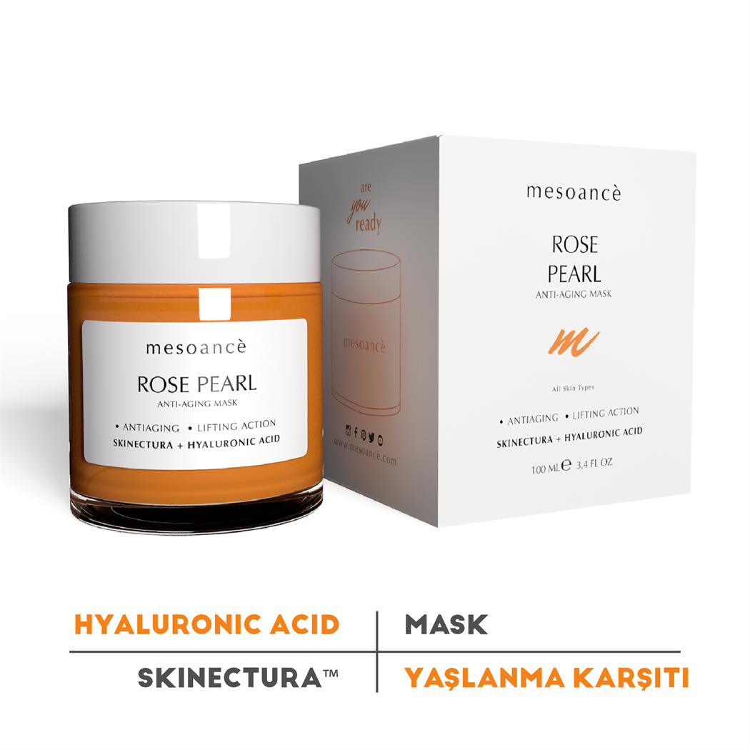 Rose Pearl Vegan Gözenekleri Sıkılaştırıcı Kolajen Yüz Maskesi 100ML