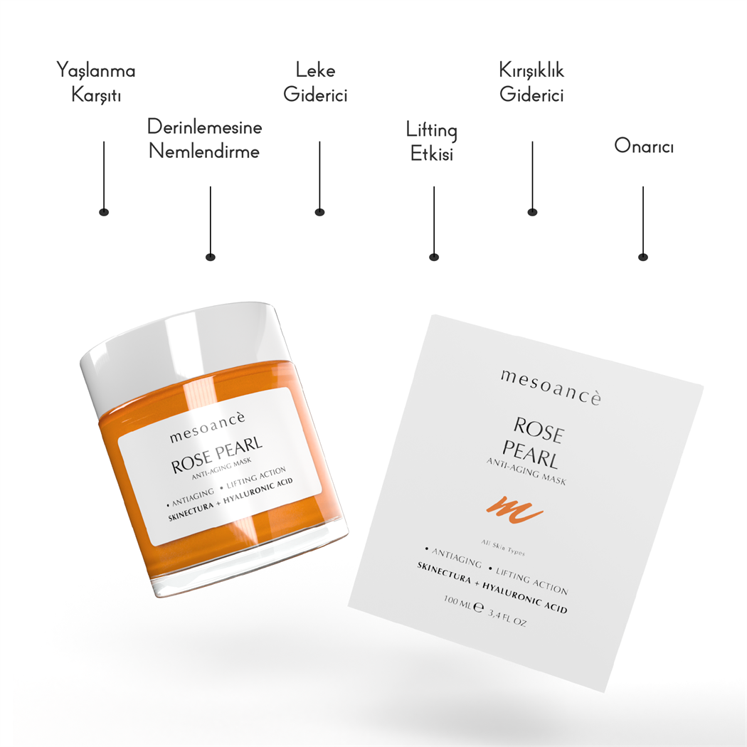 Rose Pearl Vegan Gözenekleri Sıkılaştırıcı Kolajen Yüz Maskesi 100ML