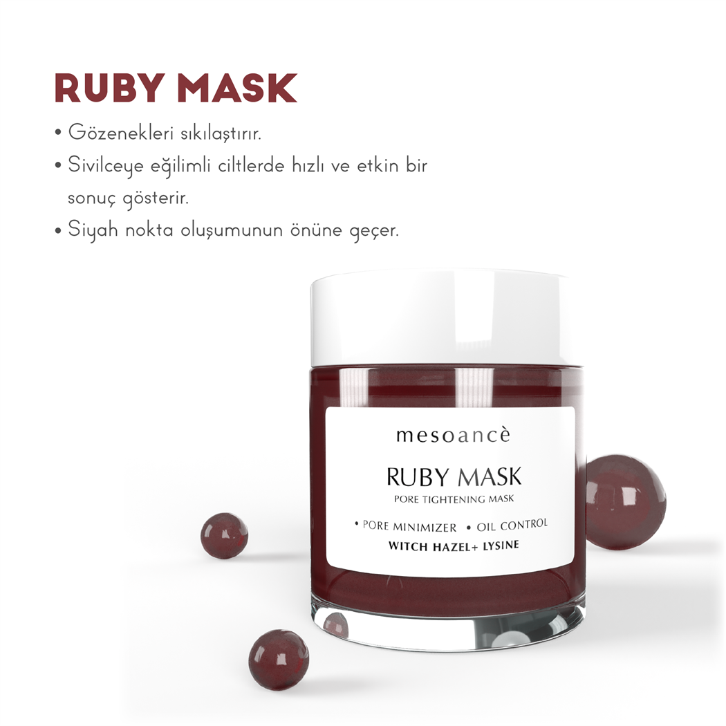 Ruby Pore Tightening Mask Gözenek Sıkılaştırıcı Aydınlatıcı Yüz Maskesi 100ML