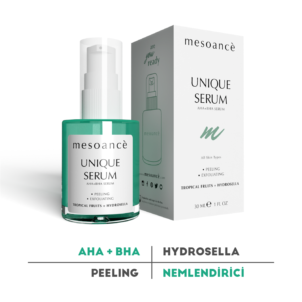 Unique Akne Karşıtı AHA Ve BHA İçerikli Yenileyici Arındırıcı Serum 30ML