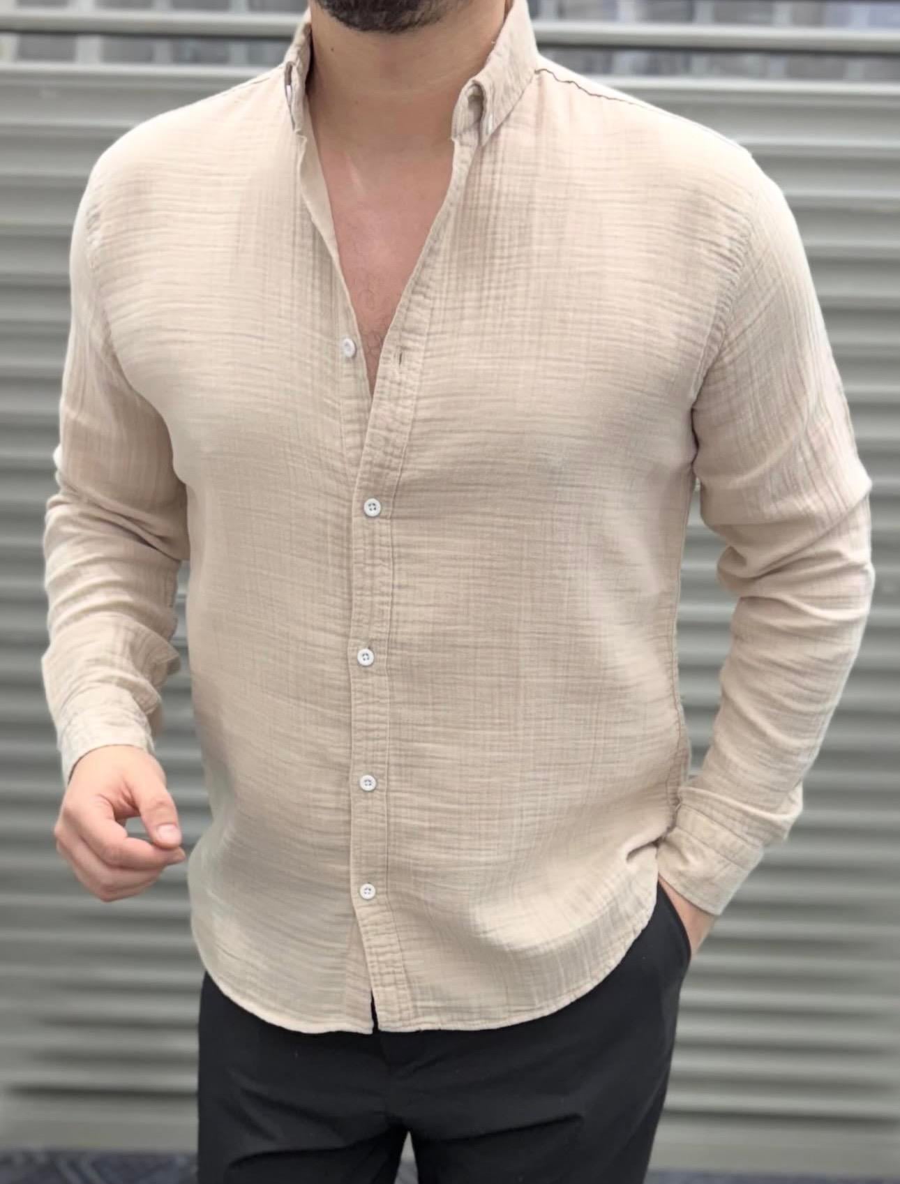 BEJ MÜSLİM GÖMLEK