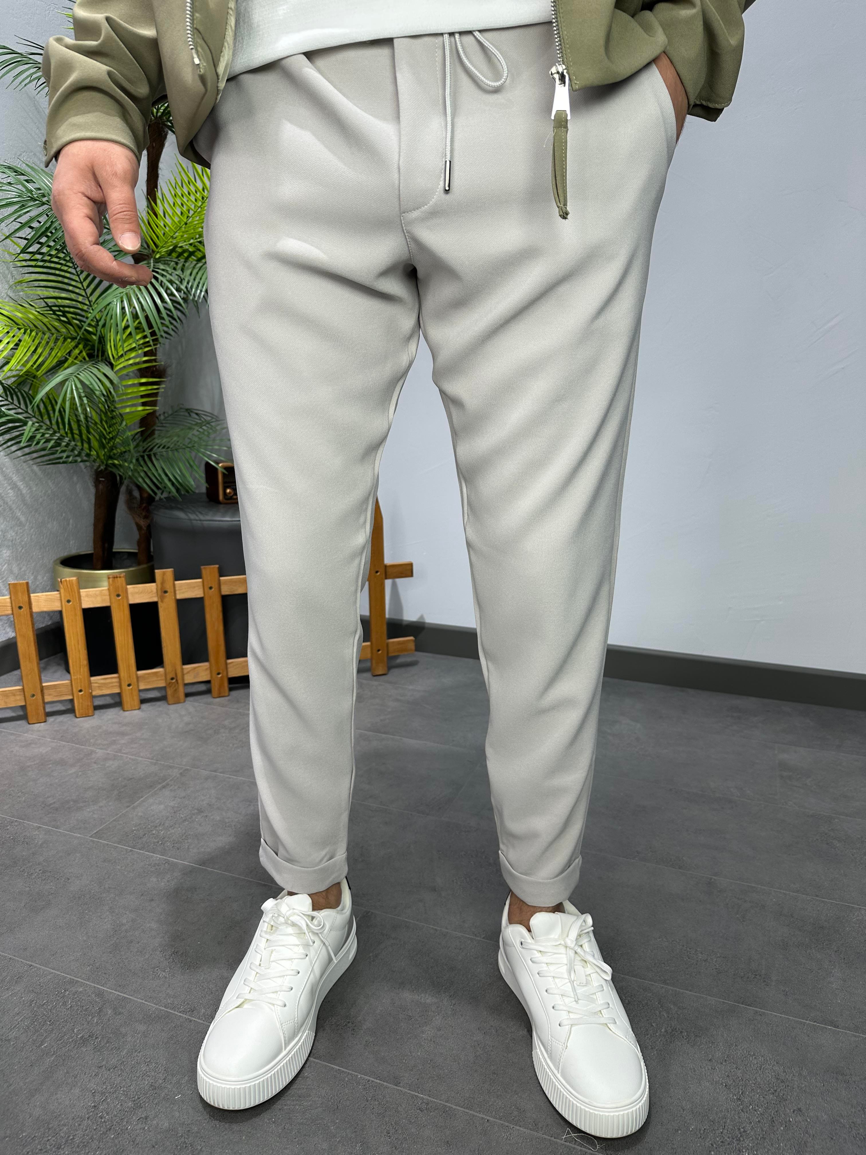 HÜRMÜZ KUMAŞ PANTOLON GRİ