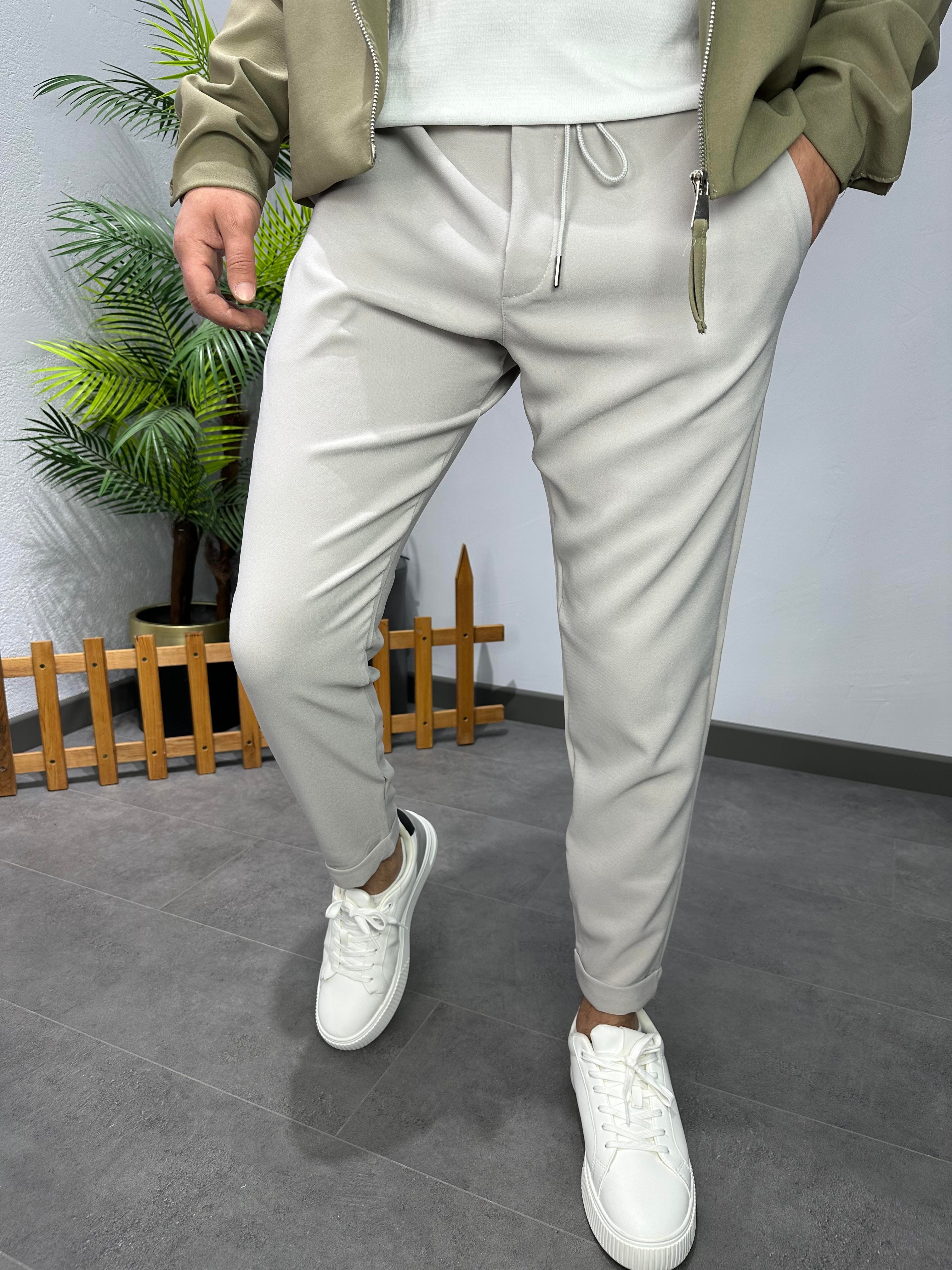 HÜRMÜZ KUMAŞ PANTOLON GRİ