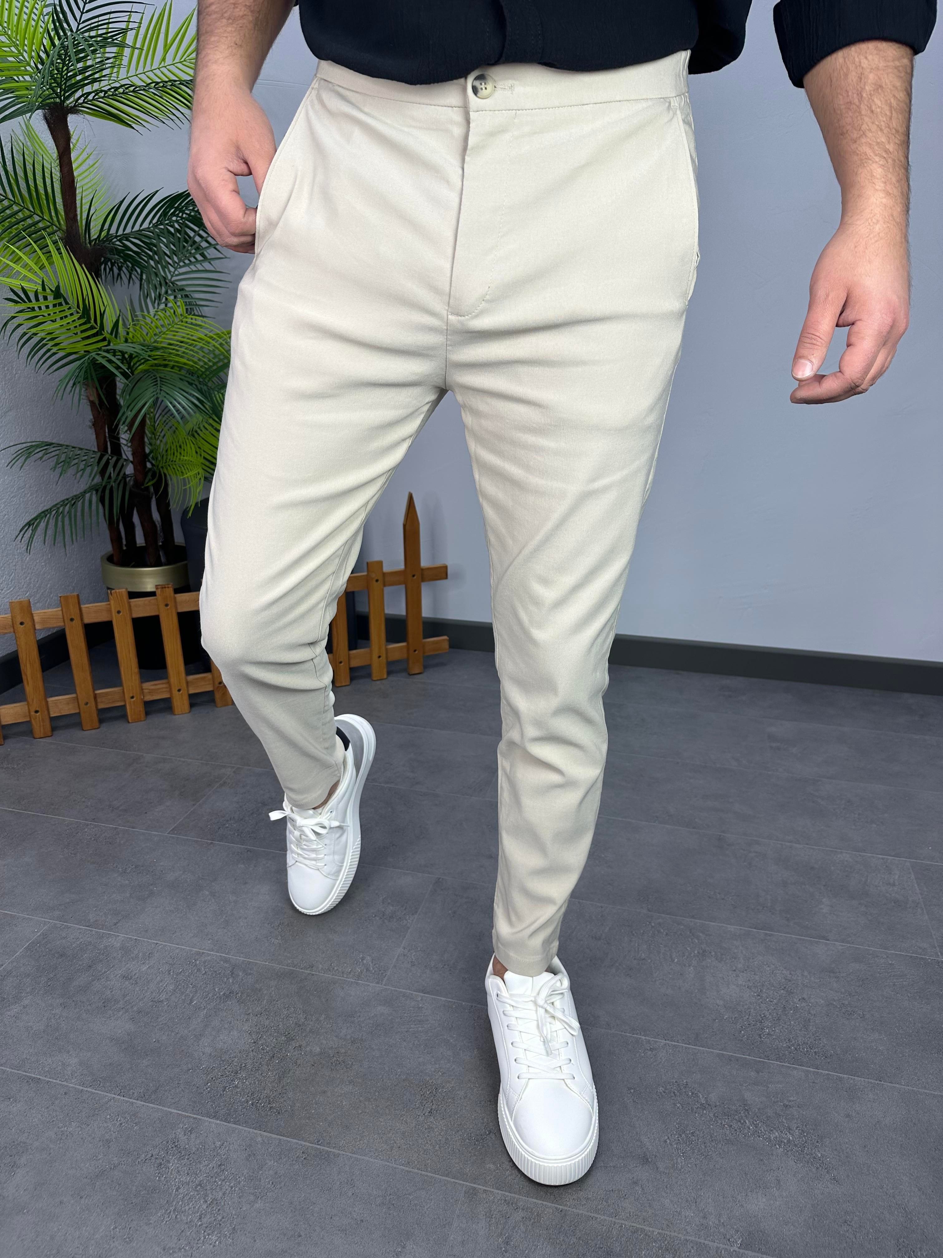 KLASİK JOGGER PANTOLON BEJ