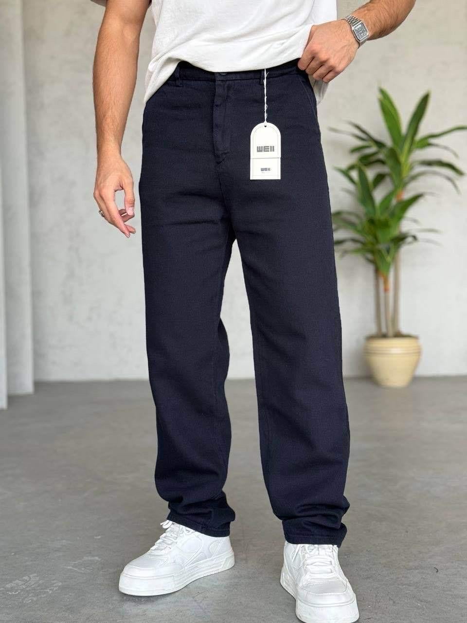 LACİVERT REGULAR KALIP PAMUK PANTOLON