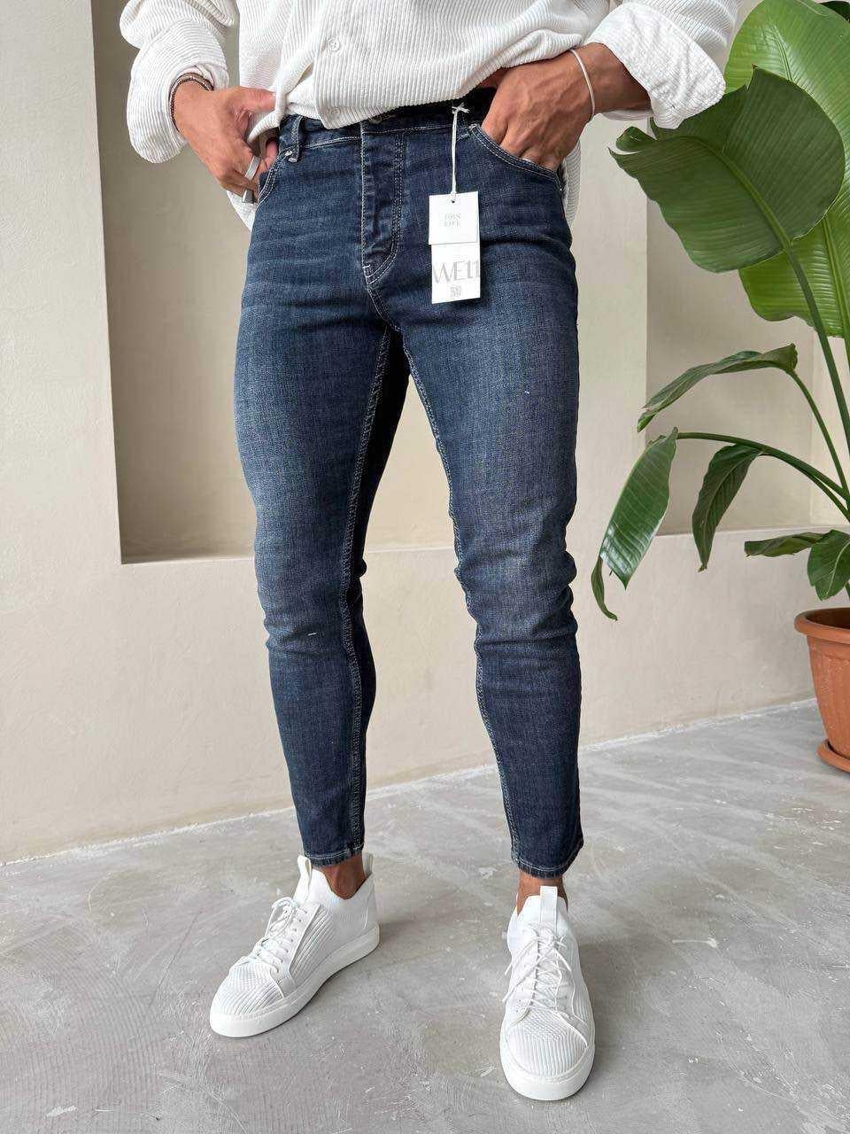 SLİMFİT KOYU MAVİ KOT PANTOLON