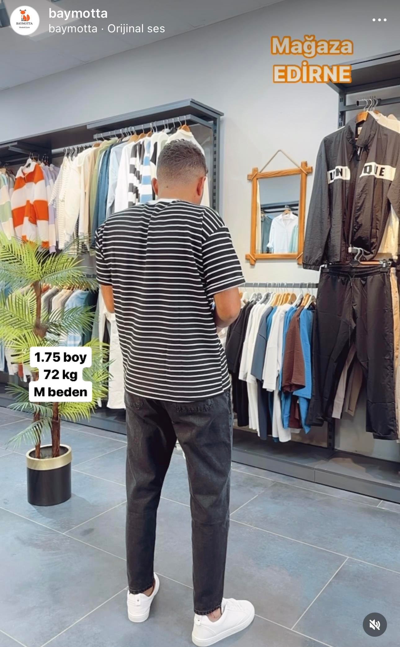 YARIM OVERSİZE PAMUK ÇİZGİLİ TSHİRT