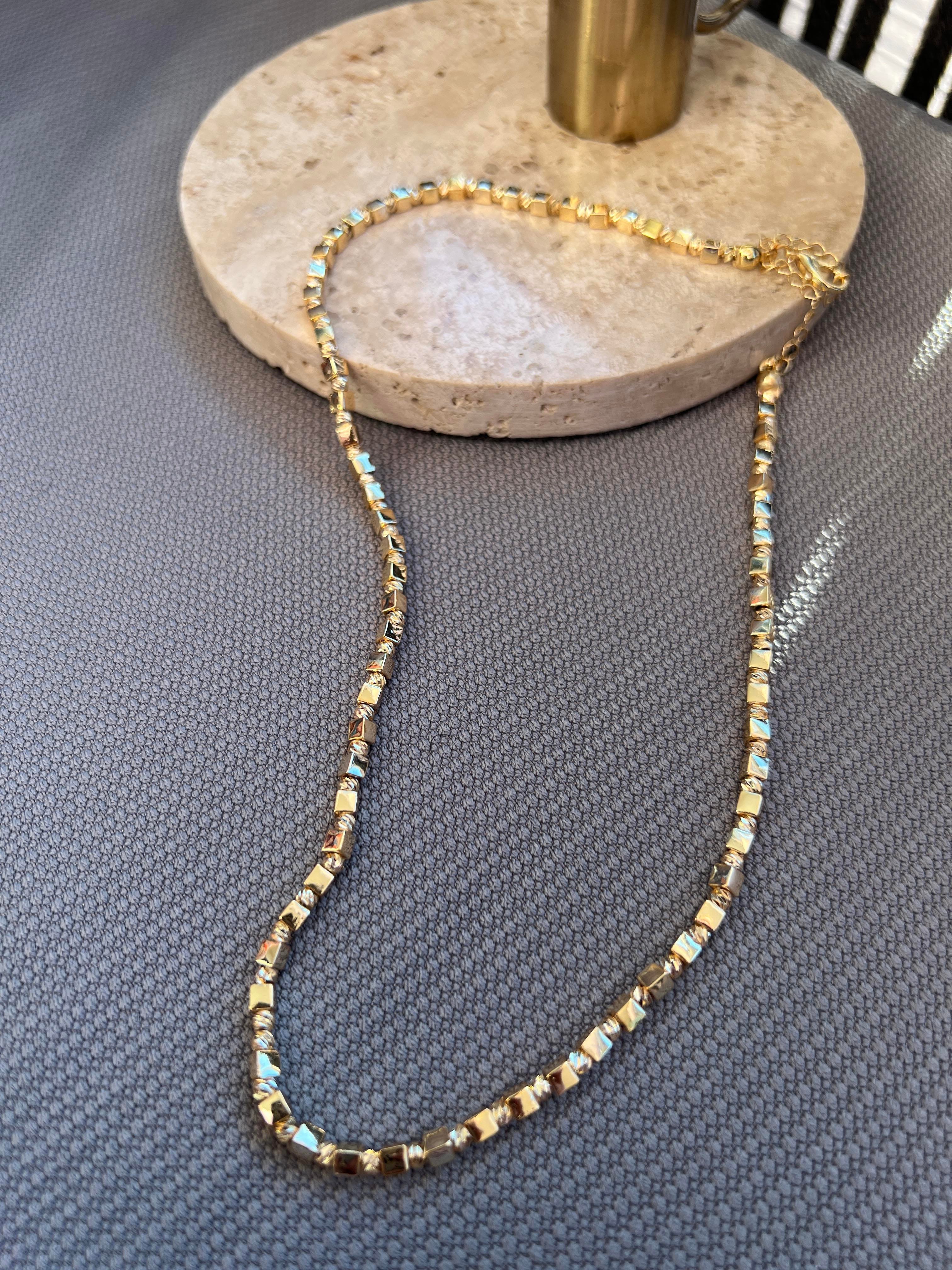 45 CM GOLD KÜP GOLD DORİKA KOLYE