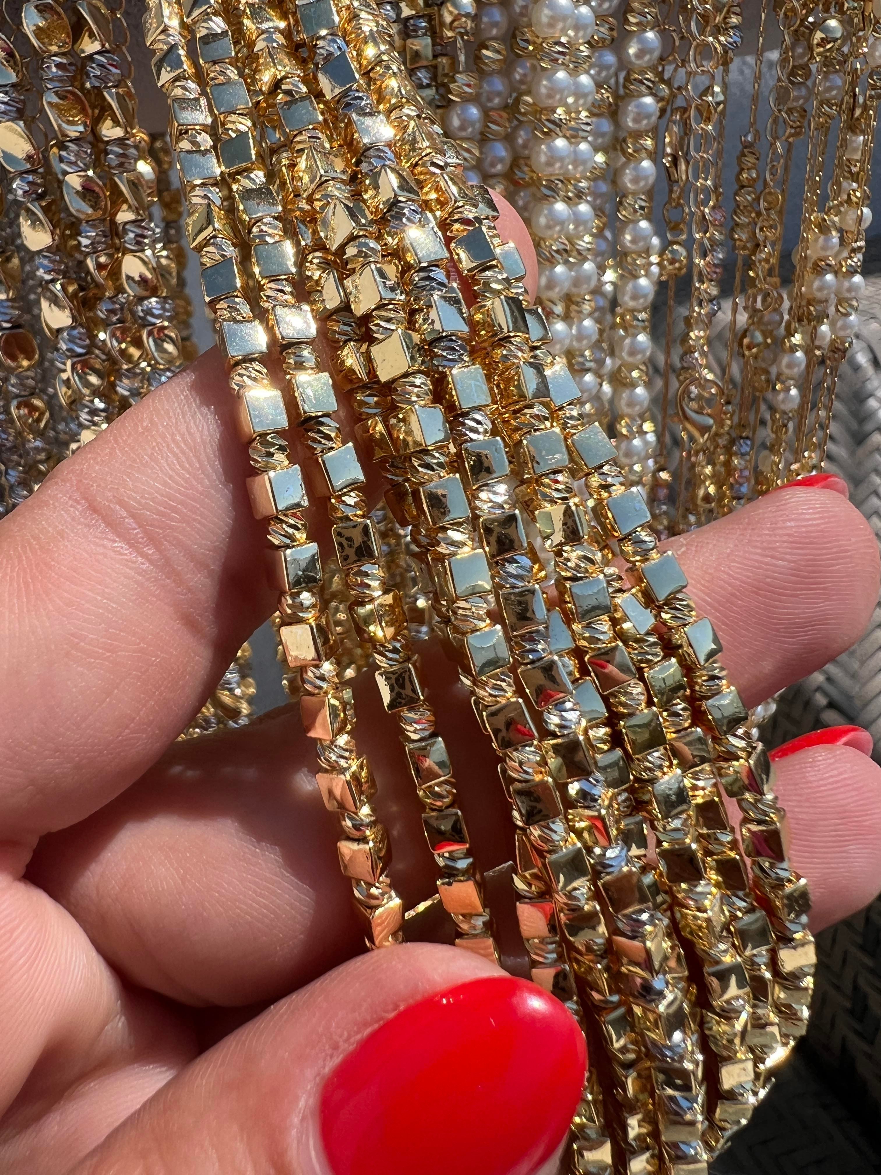 45 CM GOLD KÜP GOLD DORİKA KOLYE