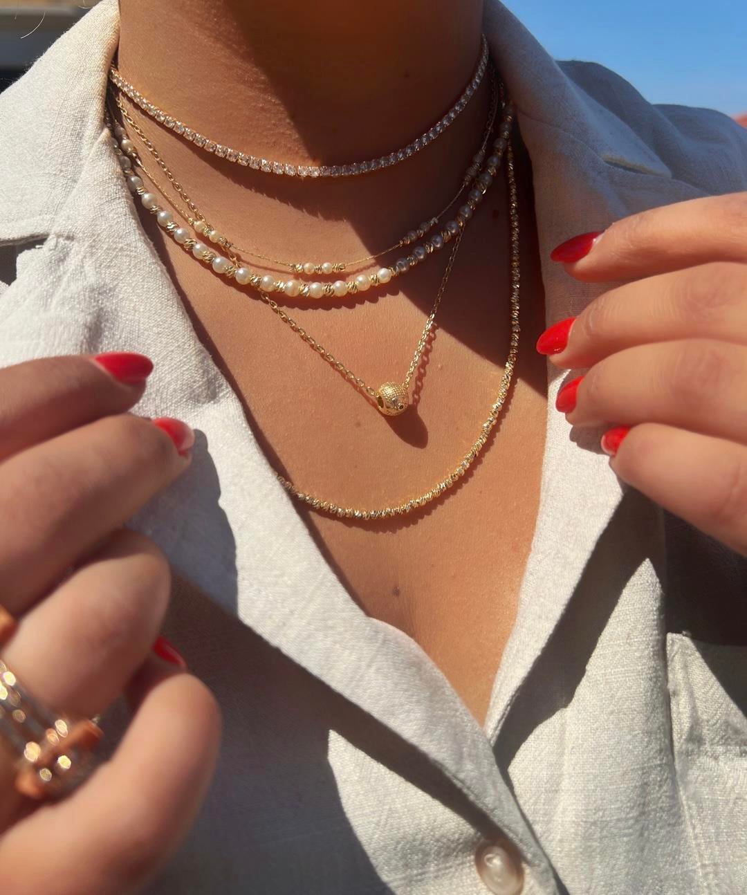 50 CM GOLD RENK DORİKA KOLYE