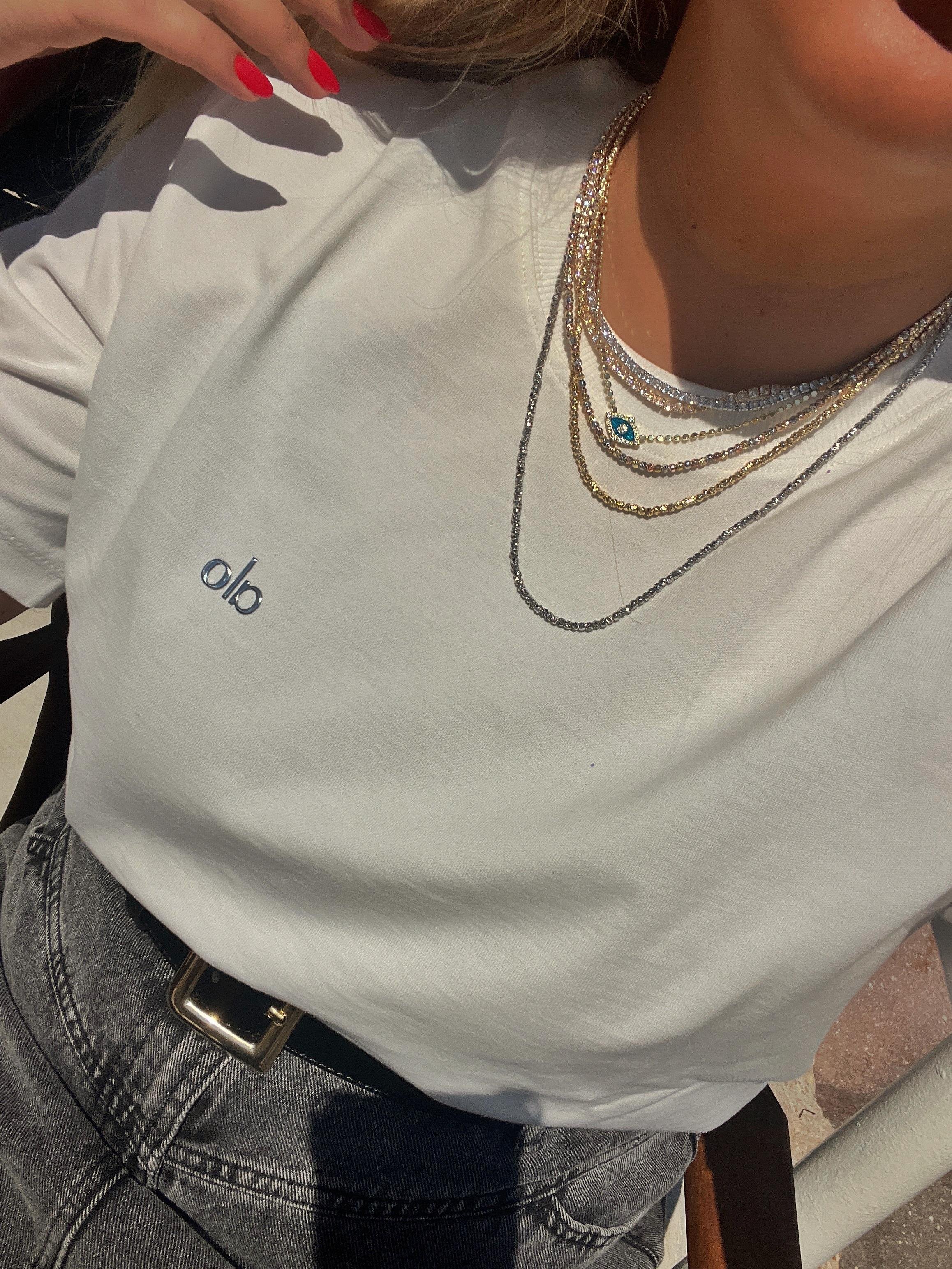 50 CM GÜMÜŞ RENK DORİKA KOLYE