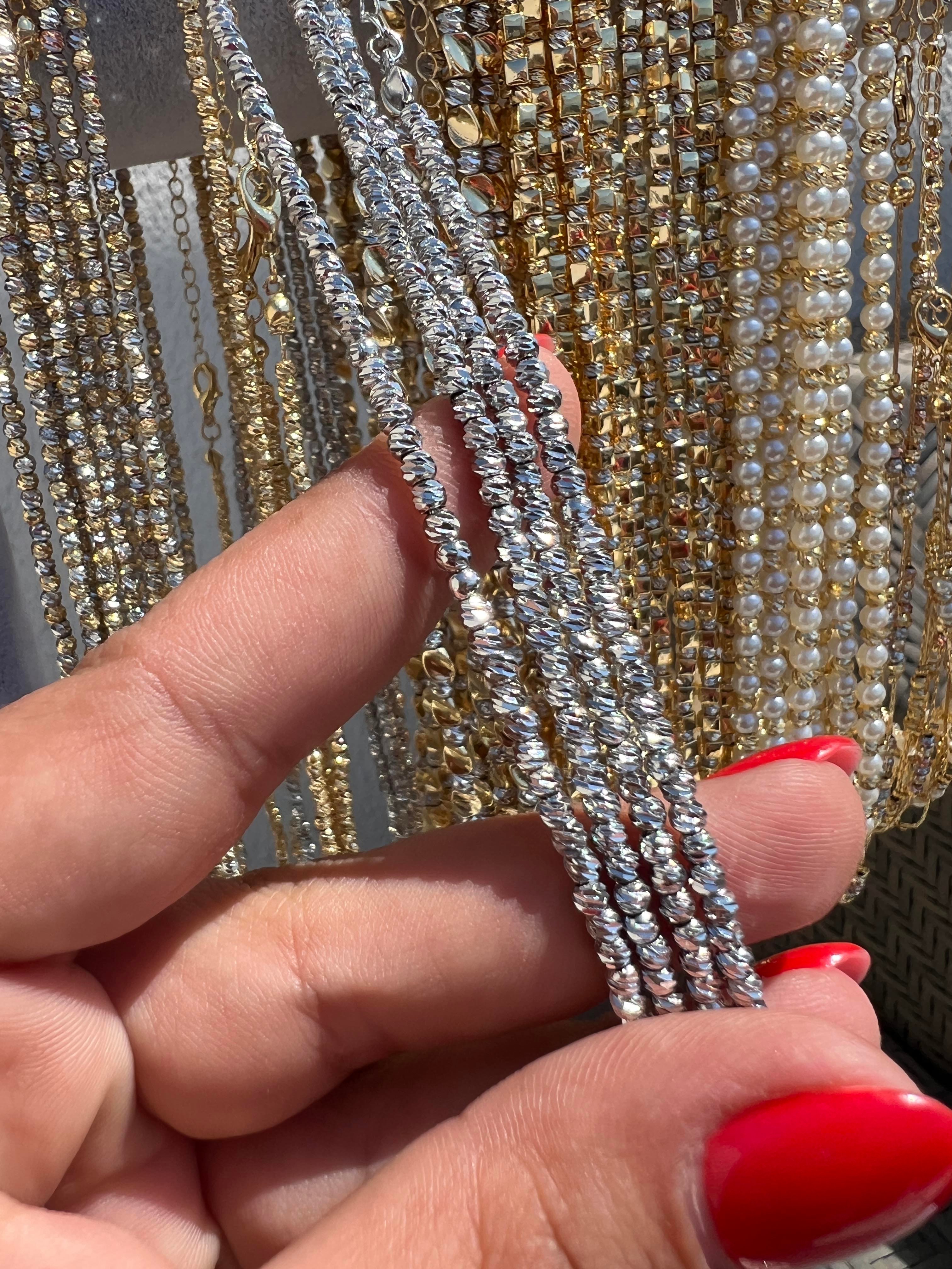 50 CM GÜMÜŞ RENK DORİKA KOLYE