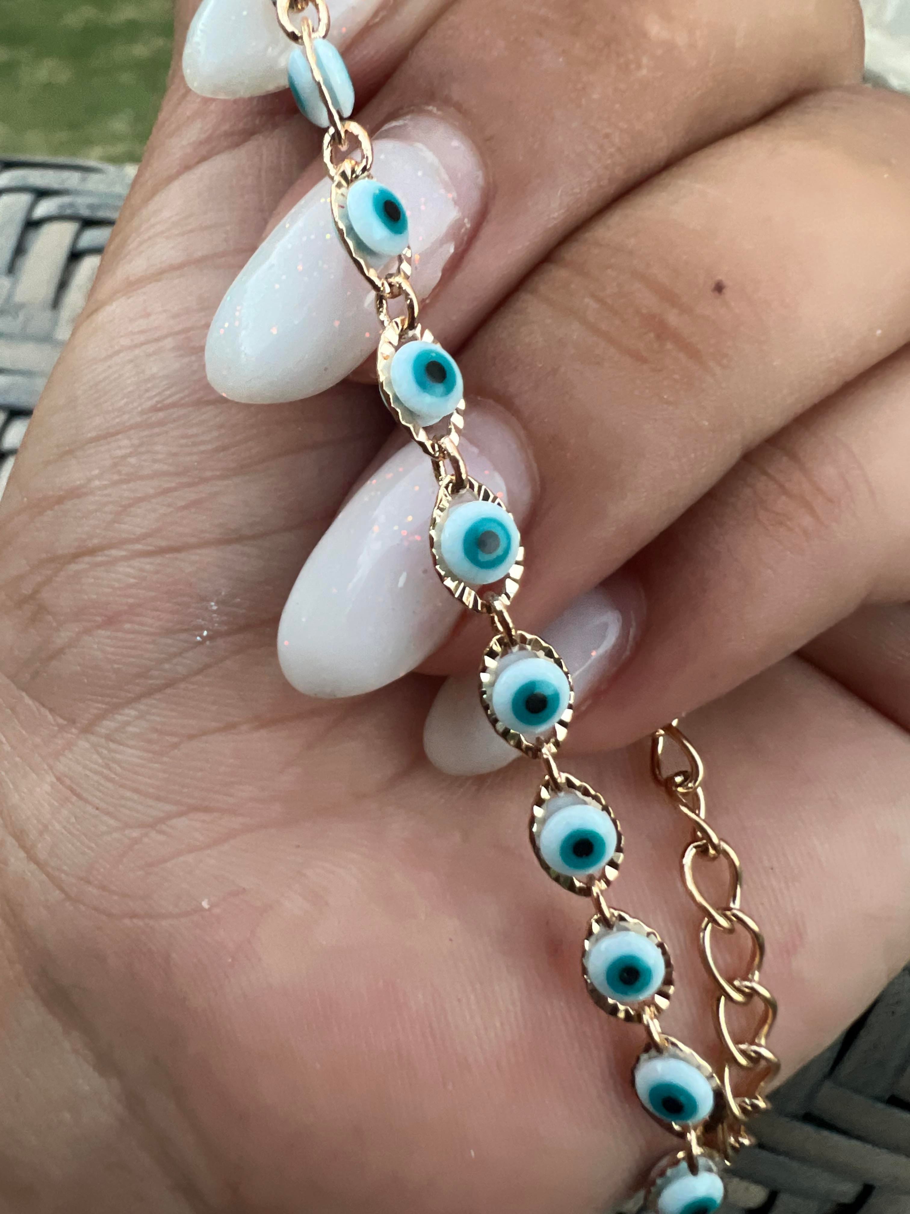 BEYAZ GÖZ NAZAR HALHAL MODELİ